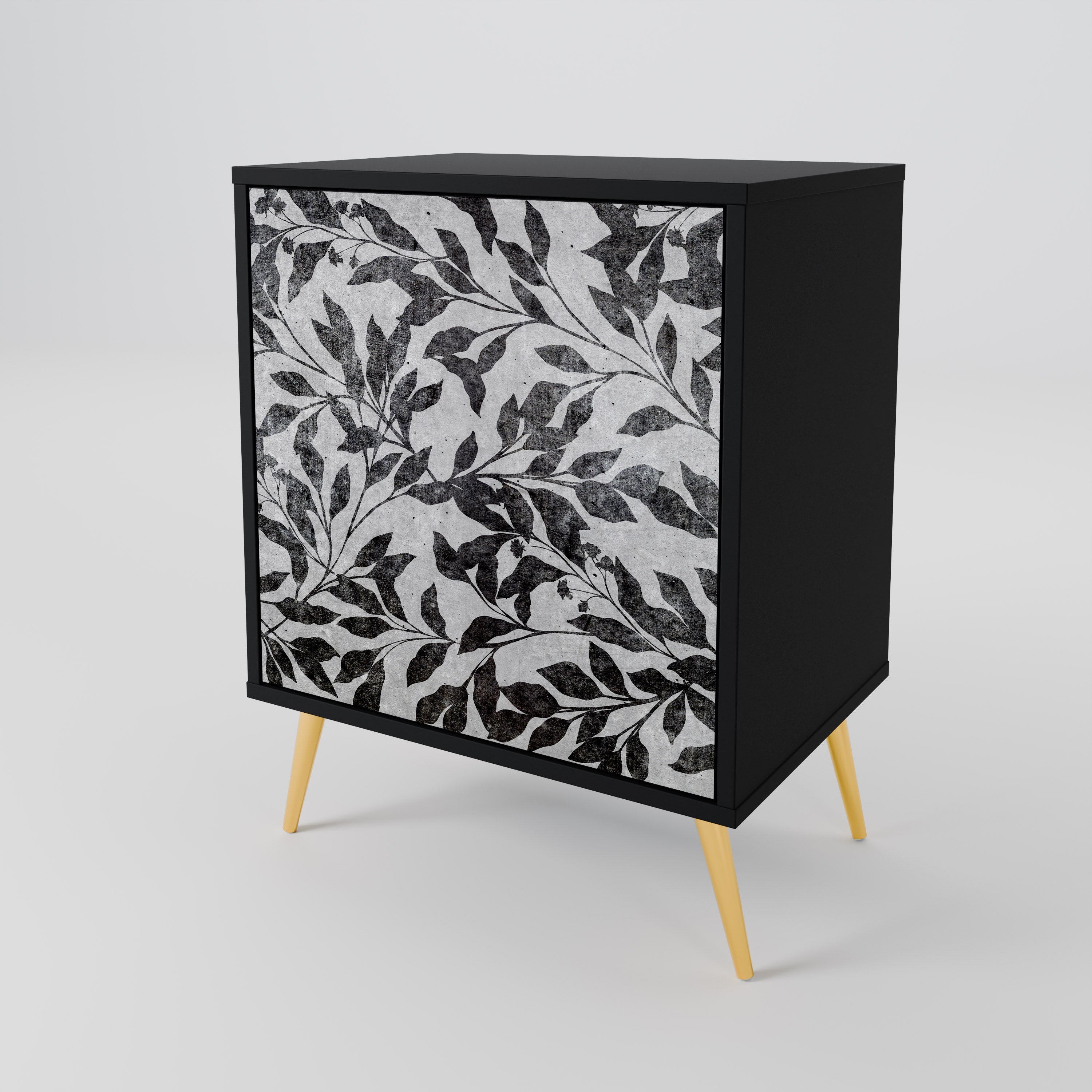 CHARCOAL SPROUT Komoda 1-drzwiowa korpus Czarny