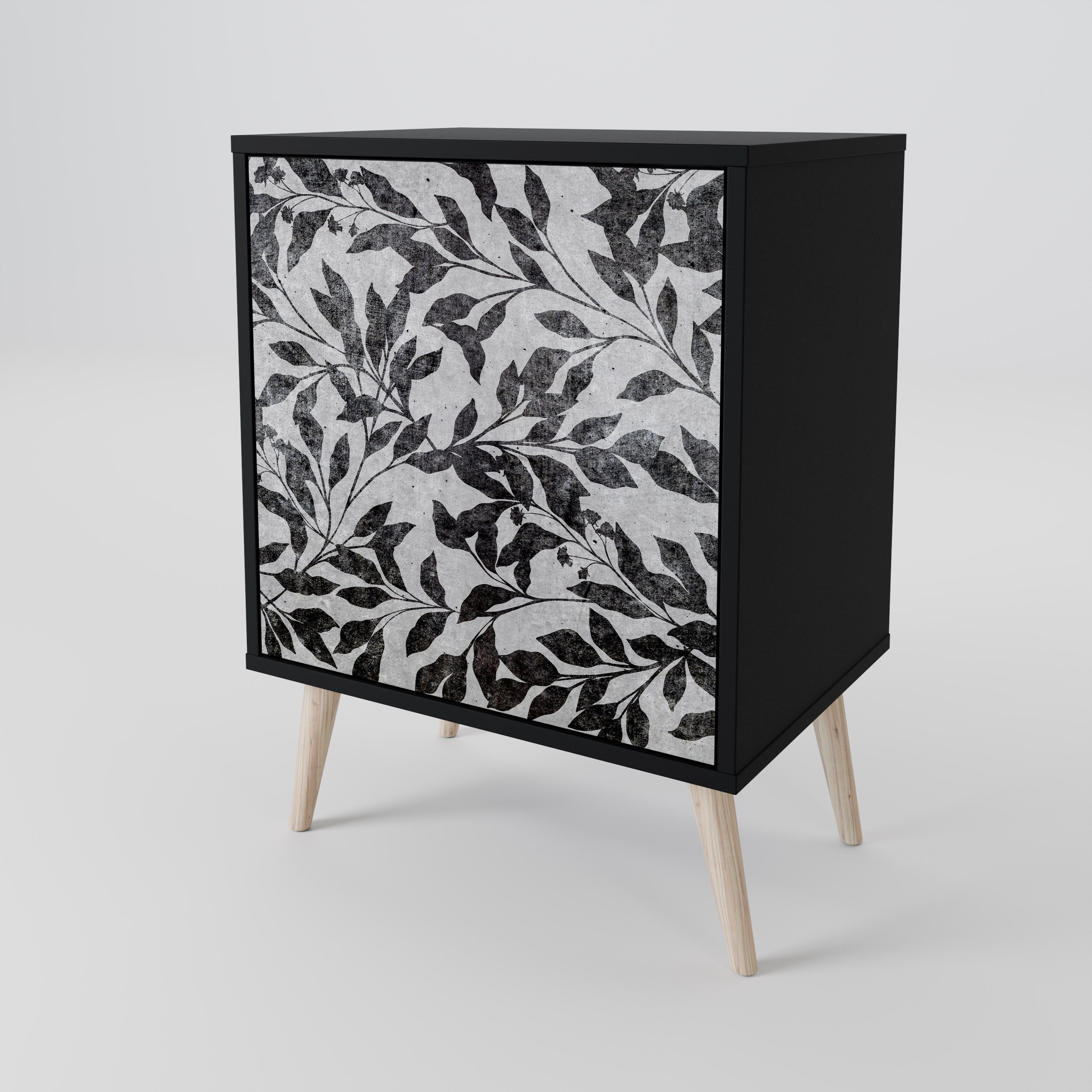 CHARCOAL SPROUT Komoda 1-drzwiowa korpus Czarny