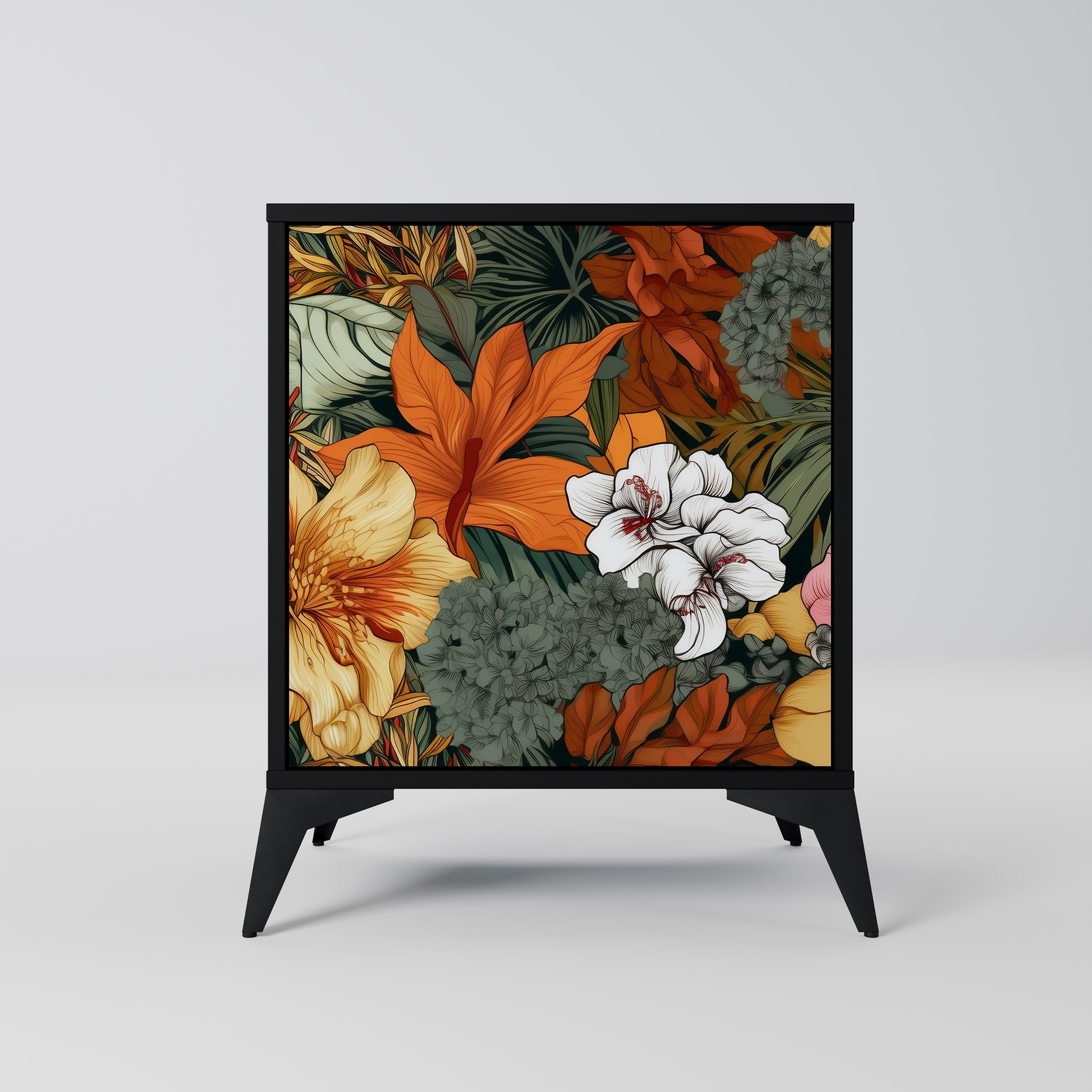 RADIANT FLORA Komoda 1-drzwiowa korpus Czarny