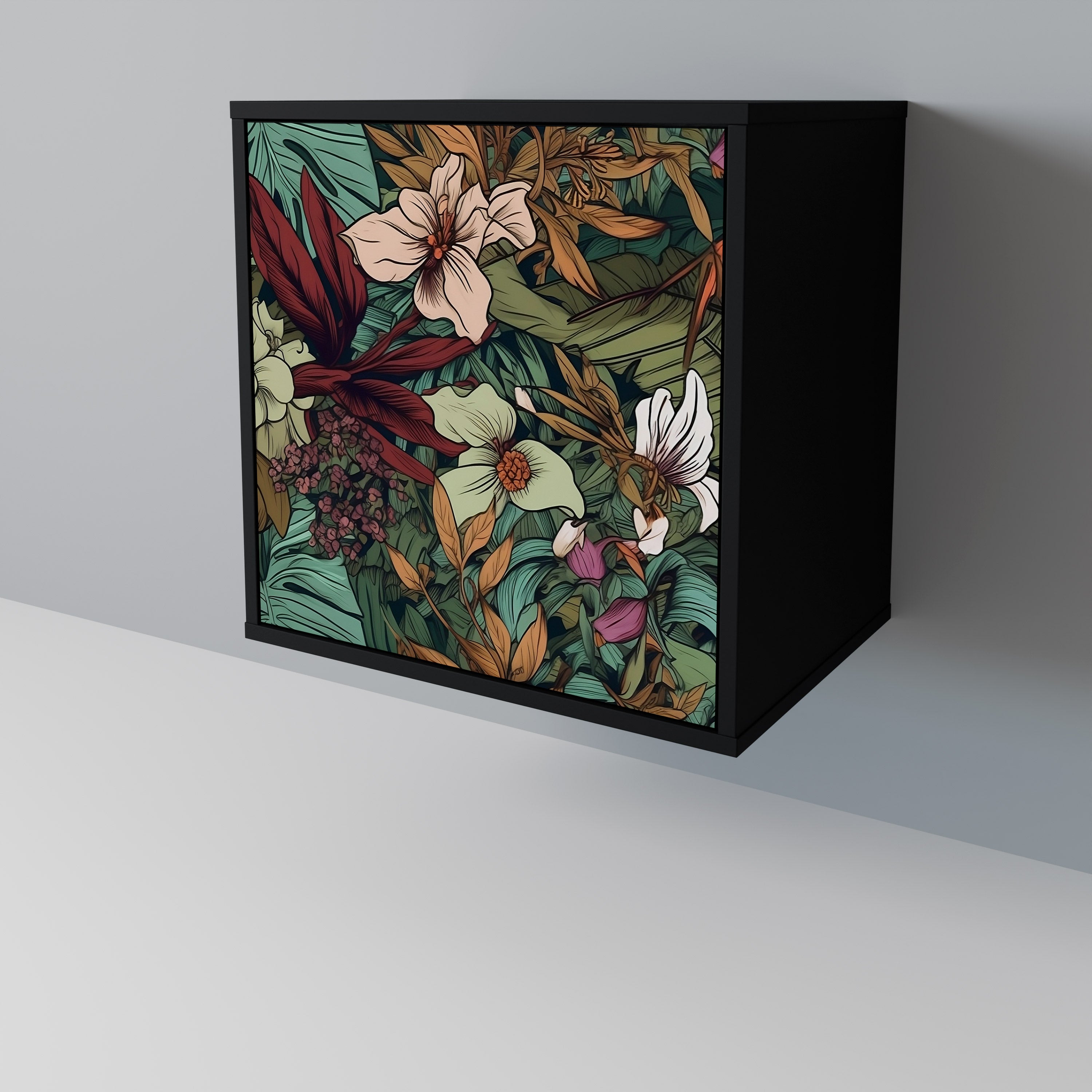 BOTANICAL EMERGENCE Komoda 1-drzwiowa korpus Czarny