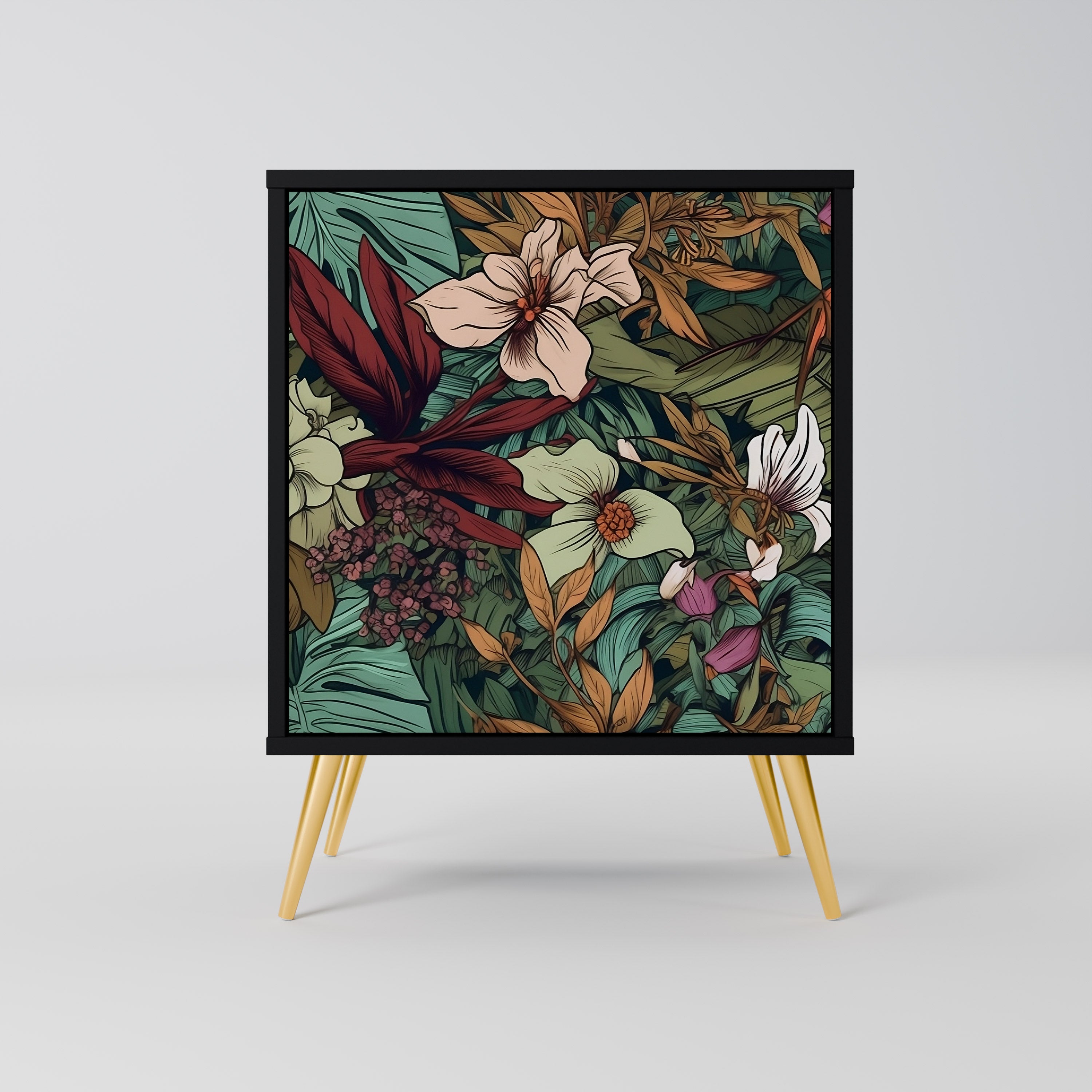 BOTANICAL EMERGENCE Komoda 1-drzwiowa korpus Czarny