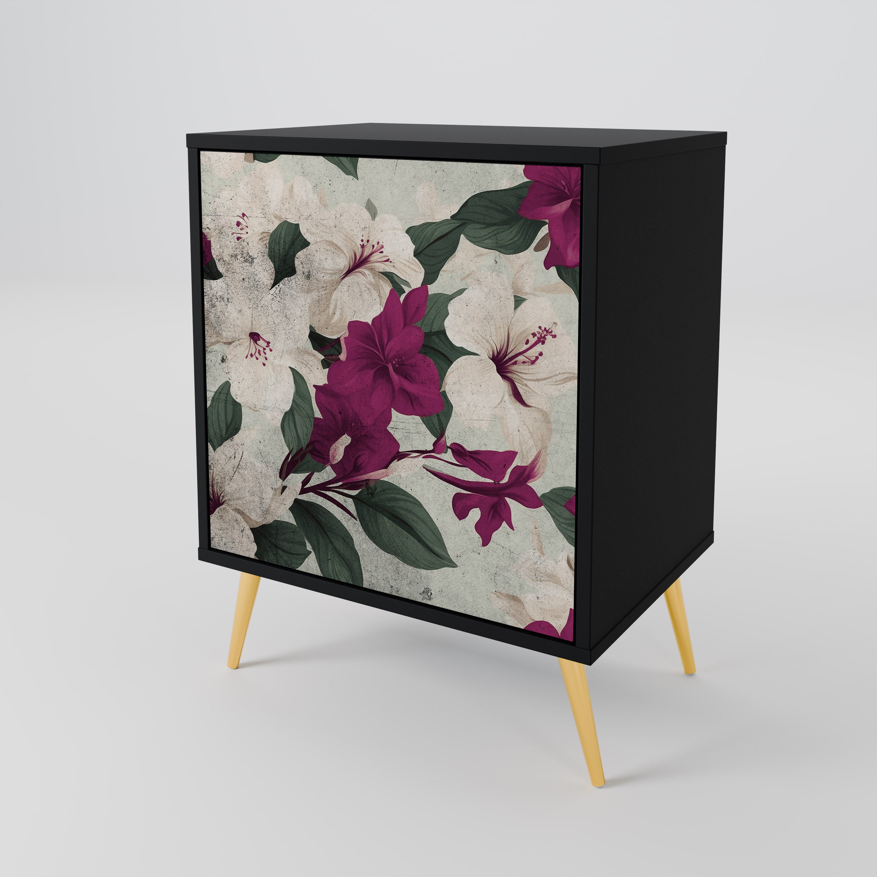 FLOWERET DREAM Komoda 1-drzwiowa korpus Czarny