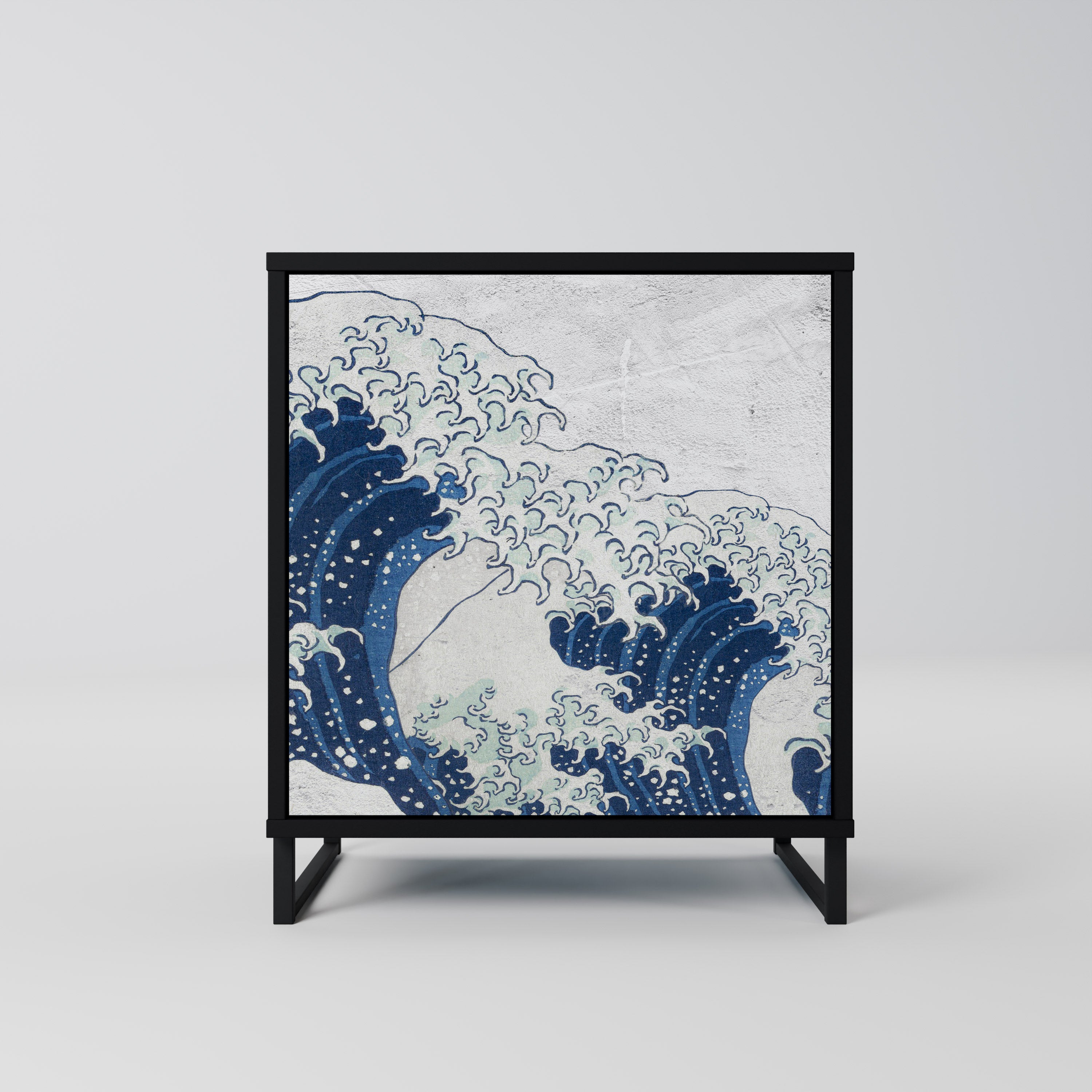 THE GREAT WAVE AT KANAGAWA Komoda 1-drzwiowa korpus Czarny