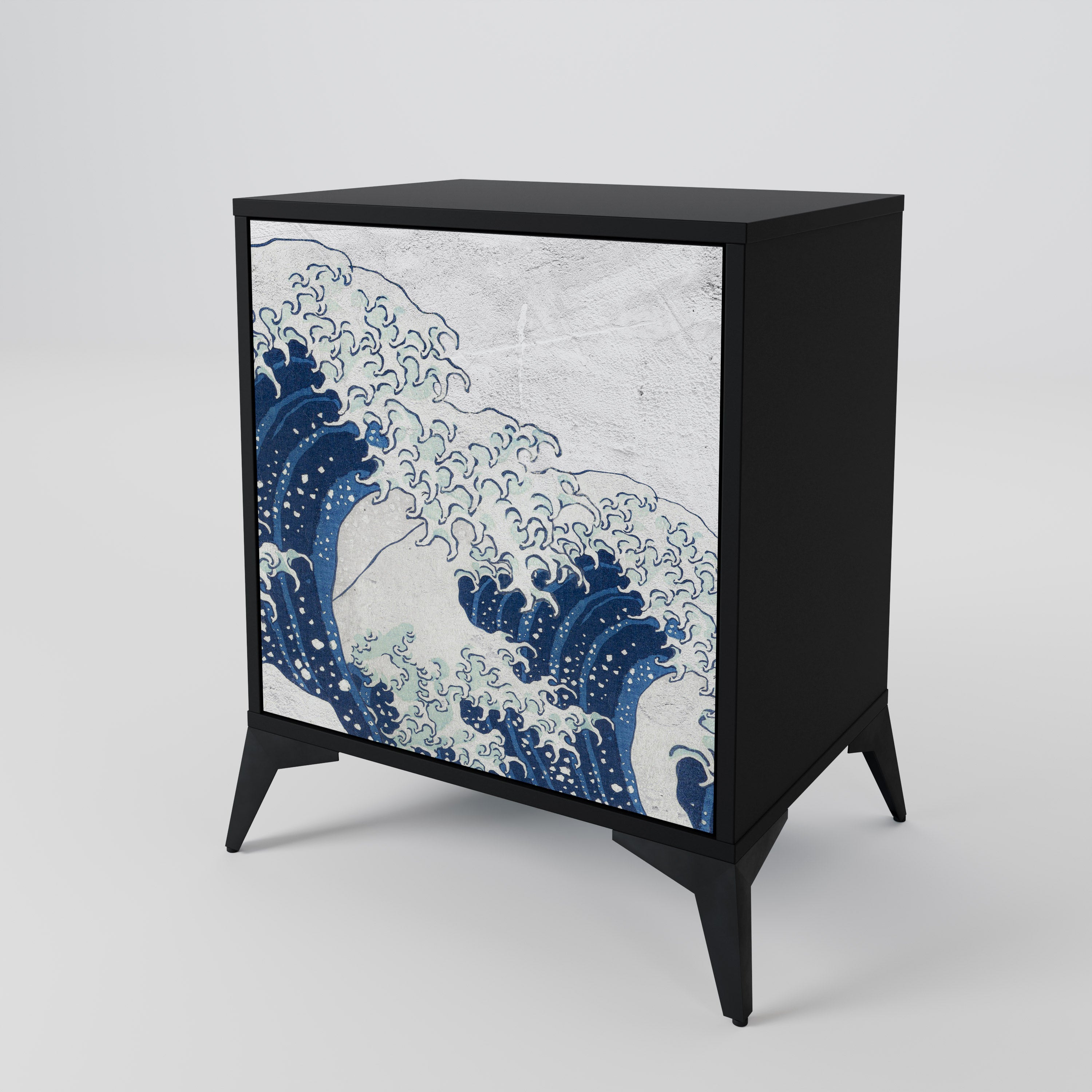 THE GREAT WAVE AT KANAGAWA Komoda 1-drzwiowa korpus Czarny