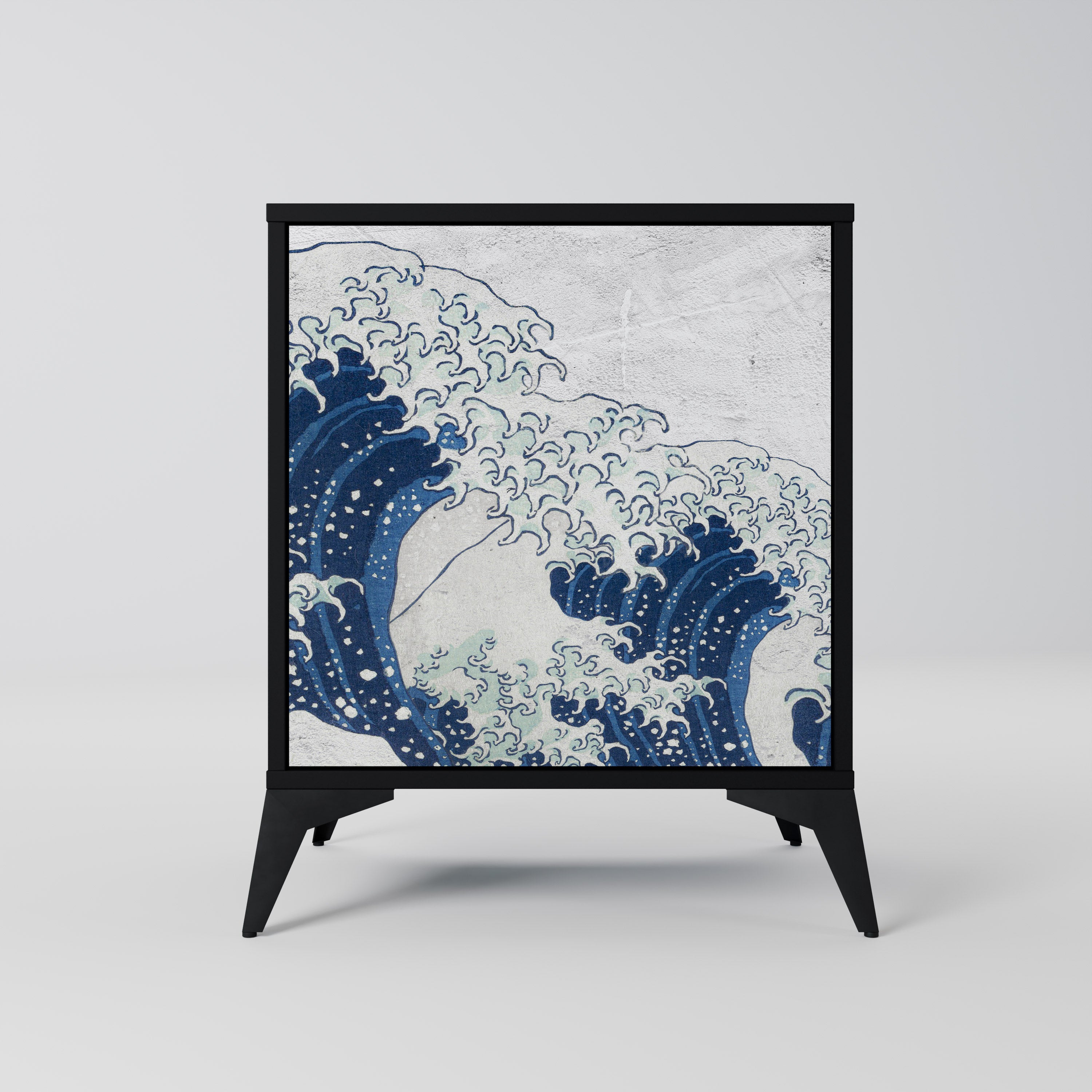 THE GREAT WAVE AT KANAGAWA Komoda 1-drzwiowa korpus Czarny