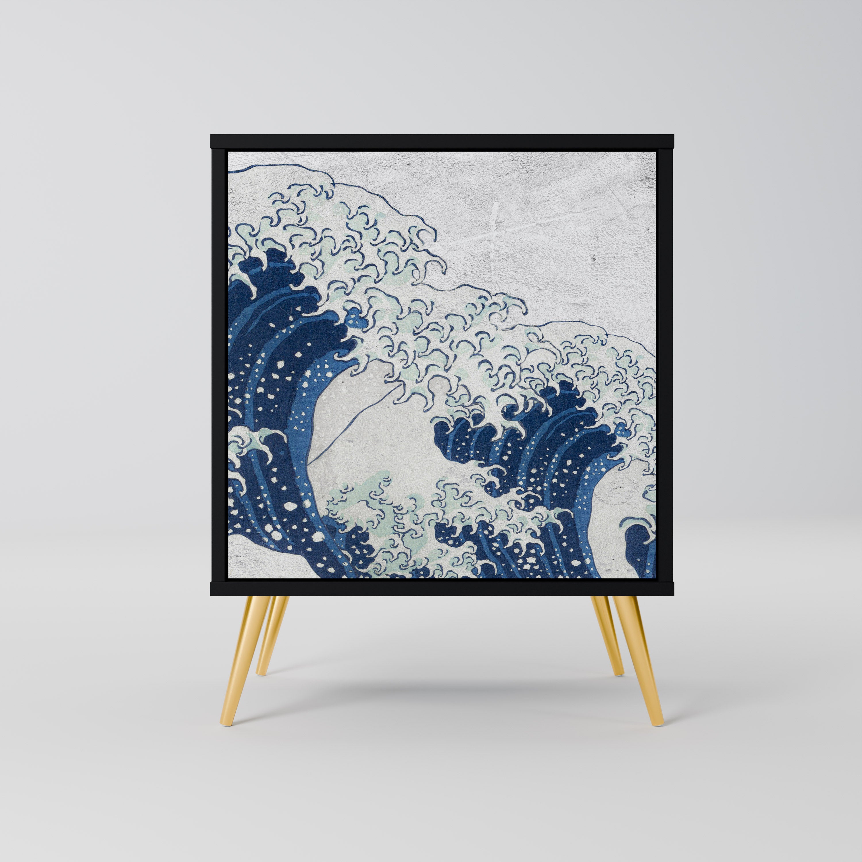 THE GREAT WAVE AT KANAGAWA Komoda 1-drzwiowa korpus Czarny
