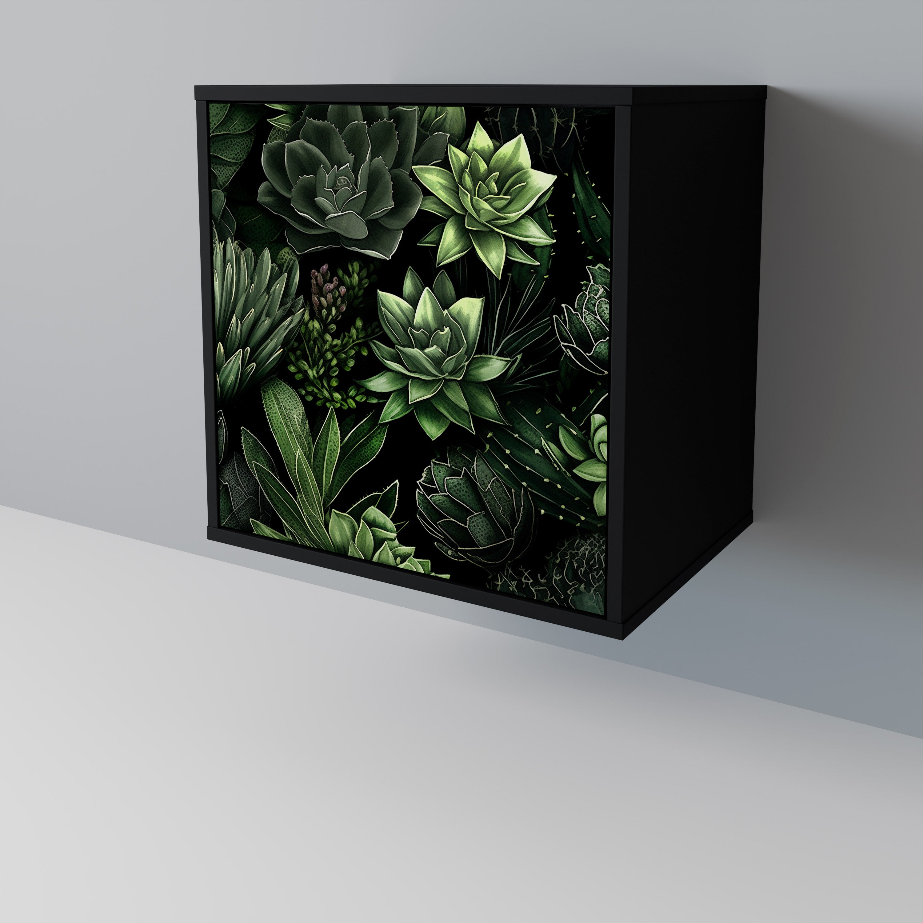 SUCCULENT JUNGLE Komoda 1-drzwiowa korpus Czarny