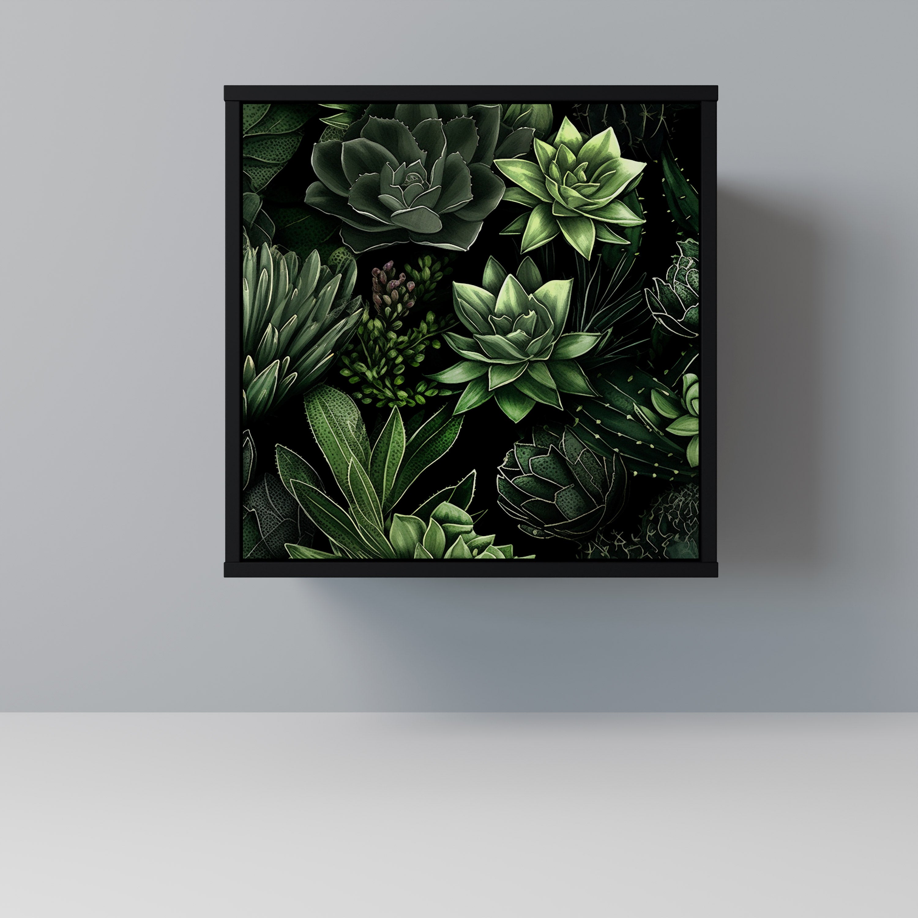 SUCCULENT JUNGLE Komoda 1-drzwiowa korpus Czarny