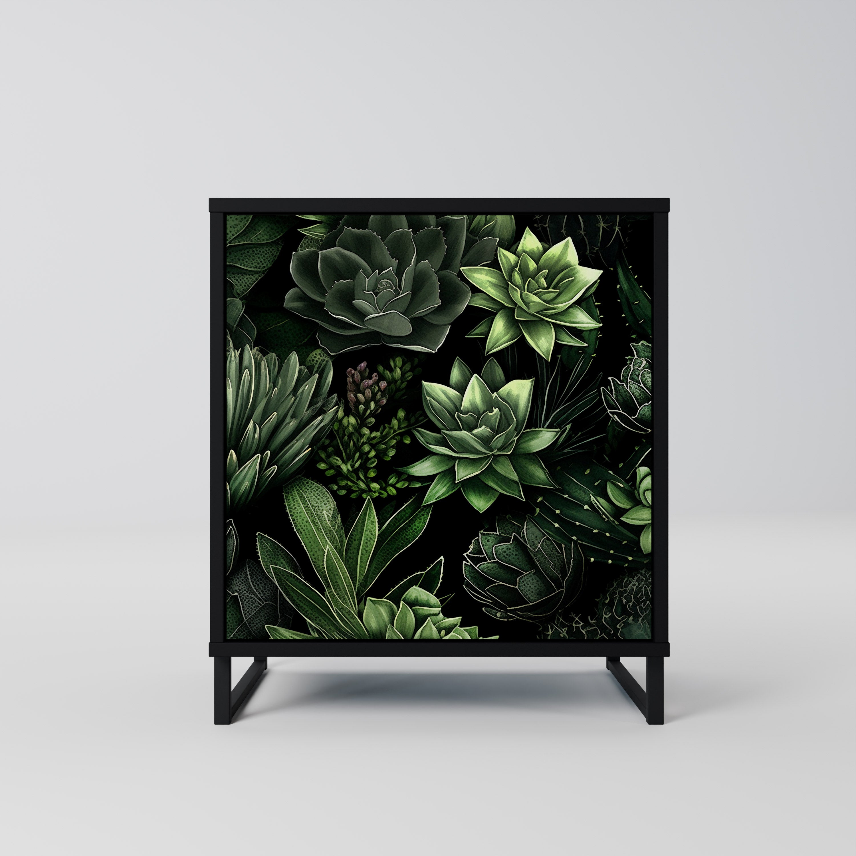 SUCCULENT JUNGLE Komoda 1-drzwiowa korpus Czarny