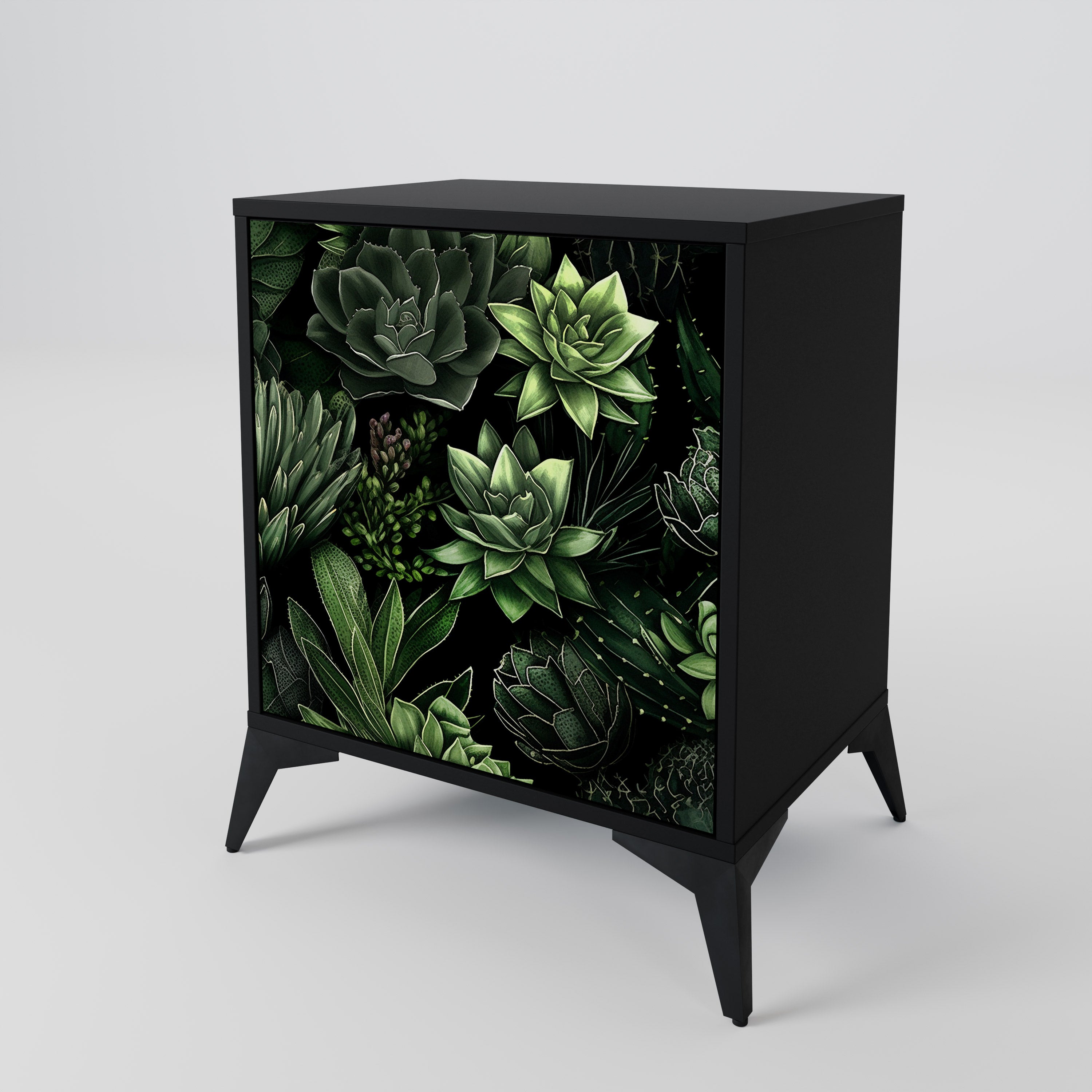 SUCCULENT JUNGLE Komoda 1-drzwiowa korpus Czarny