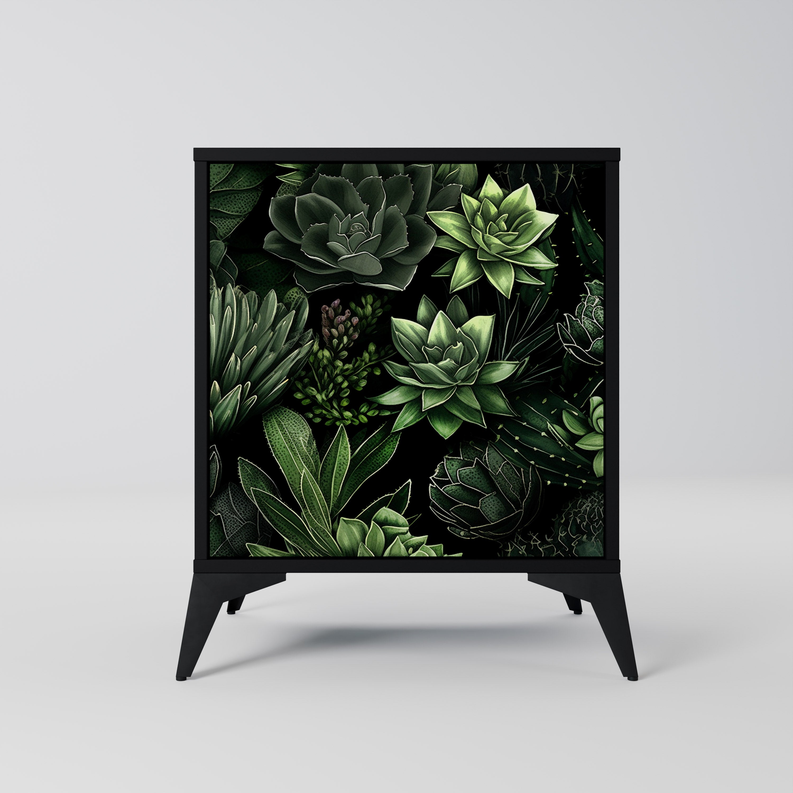 SUCCULENT JUNGLE Komoda 1-drzwiowa korpus Czarny