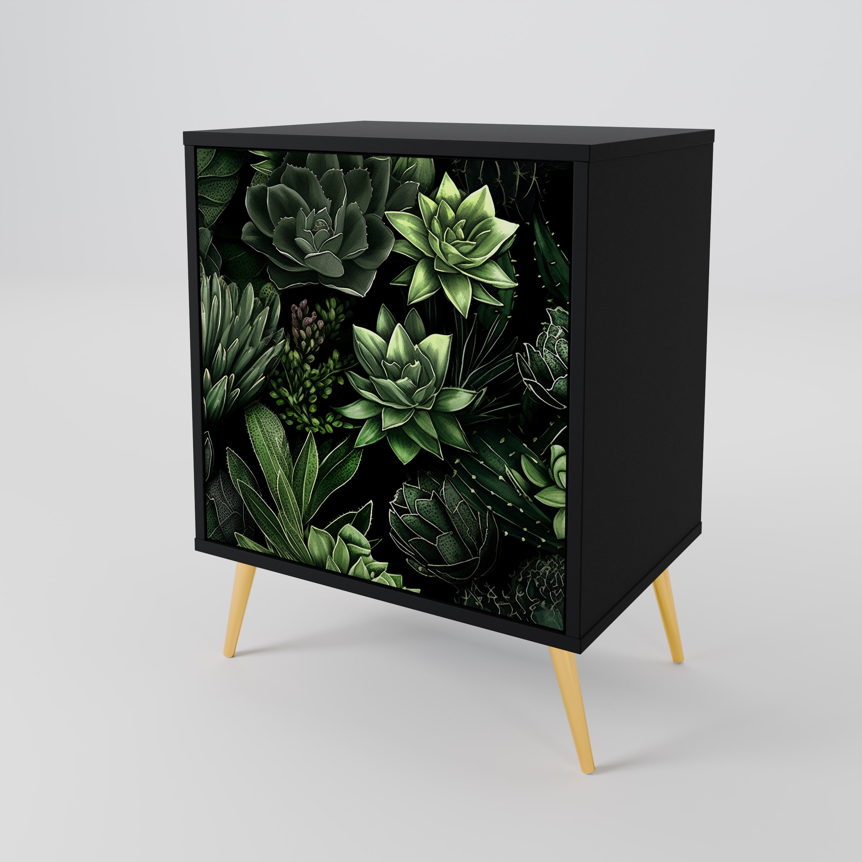 SUCCULENT JUNGLE Komoda 1-drzwiowa korpus Czarny