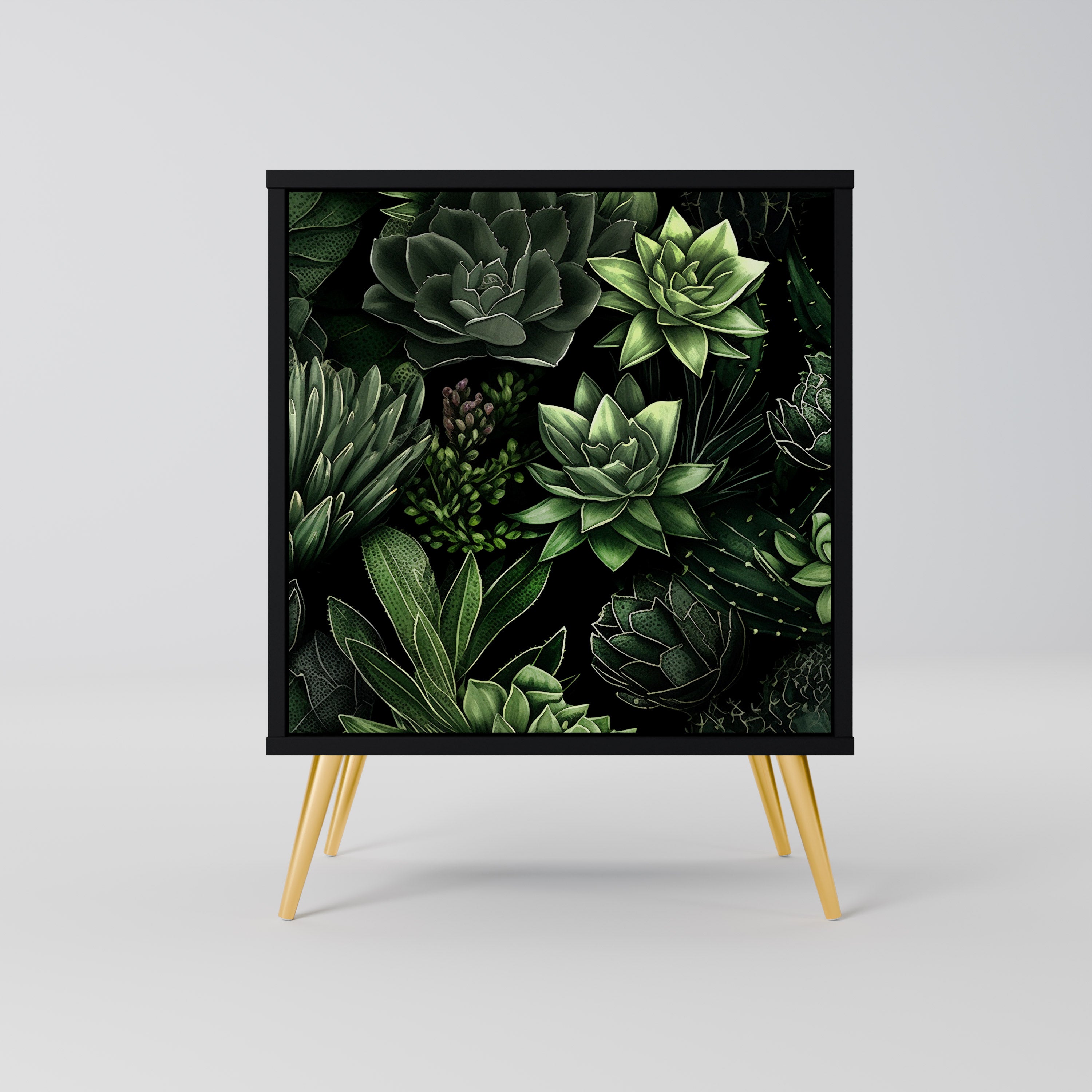 SUCCULENT JUNGLE Komoda 1-drzwiowa korpus Czarny