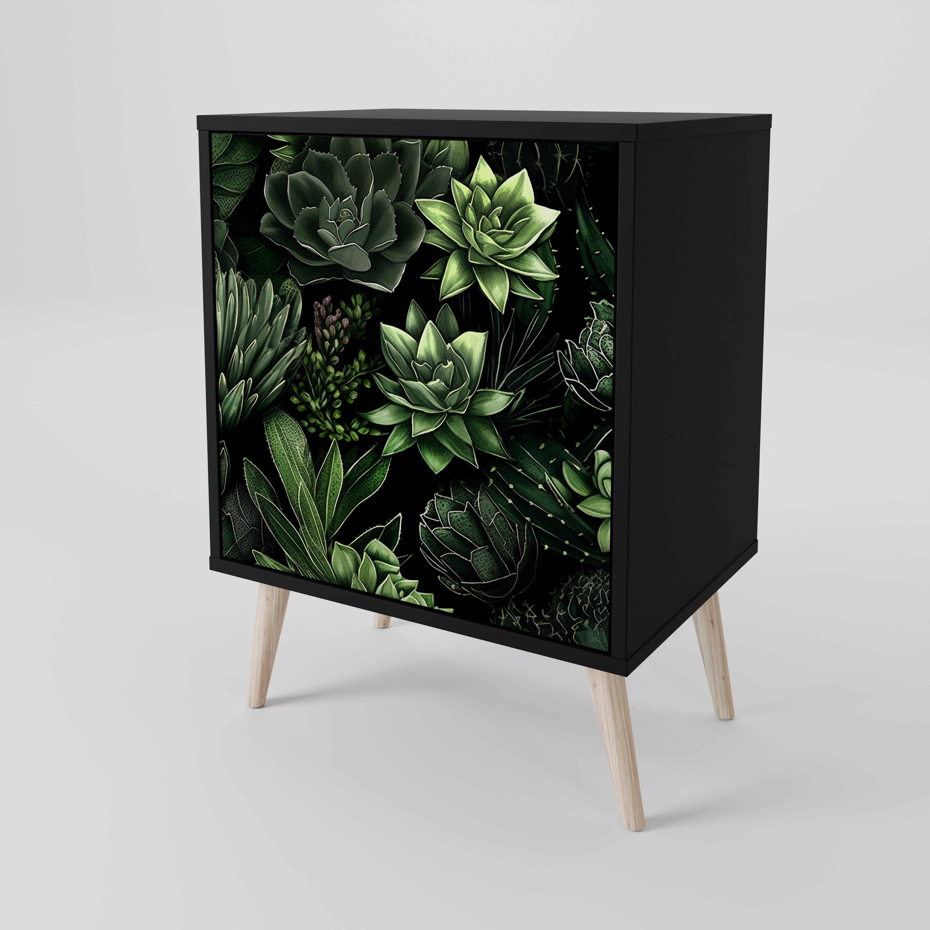 SUCCULENT JUNGLE Komoda 1-drzwiowa korpus Czarny