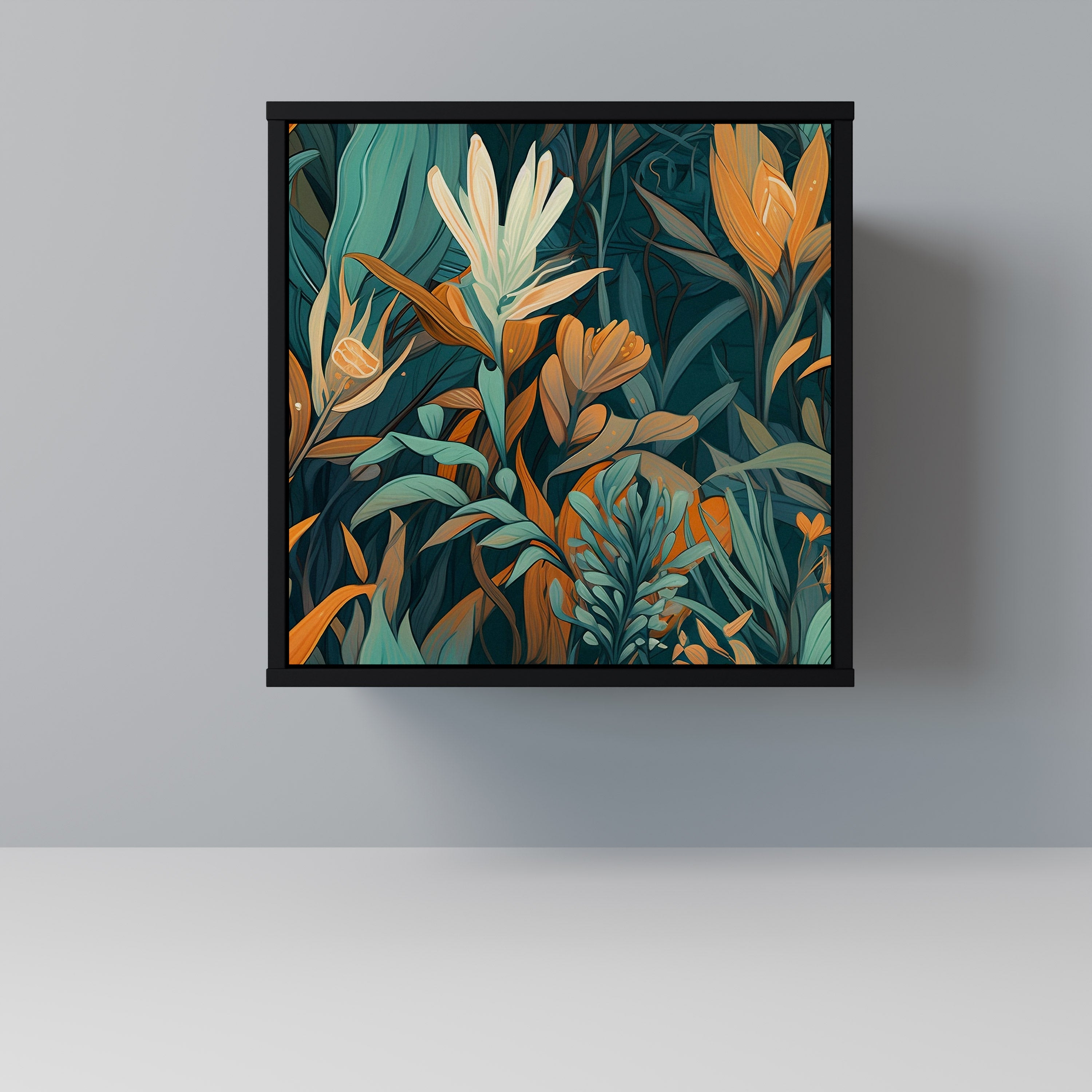 FLORAL SERENITY Komoda 1-drzwiowa korpus Czarny