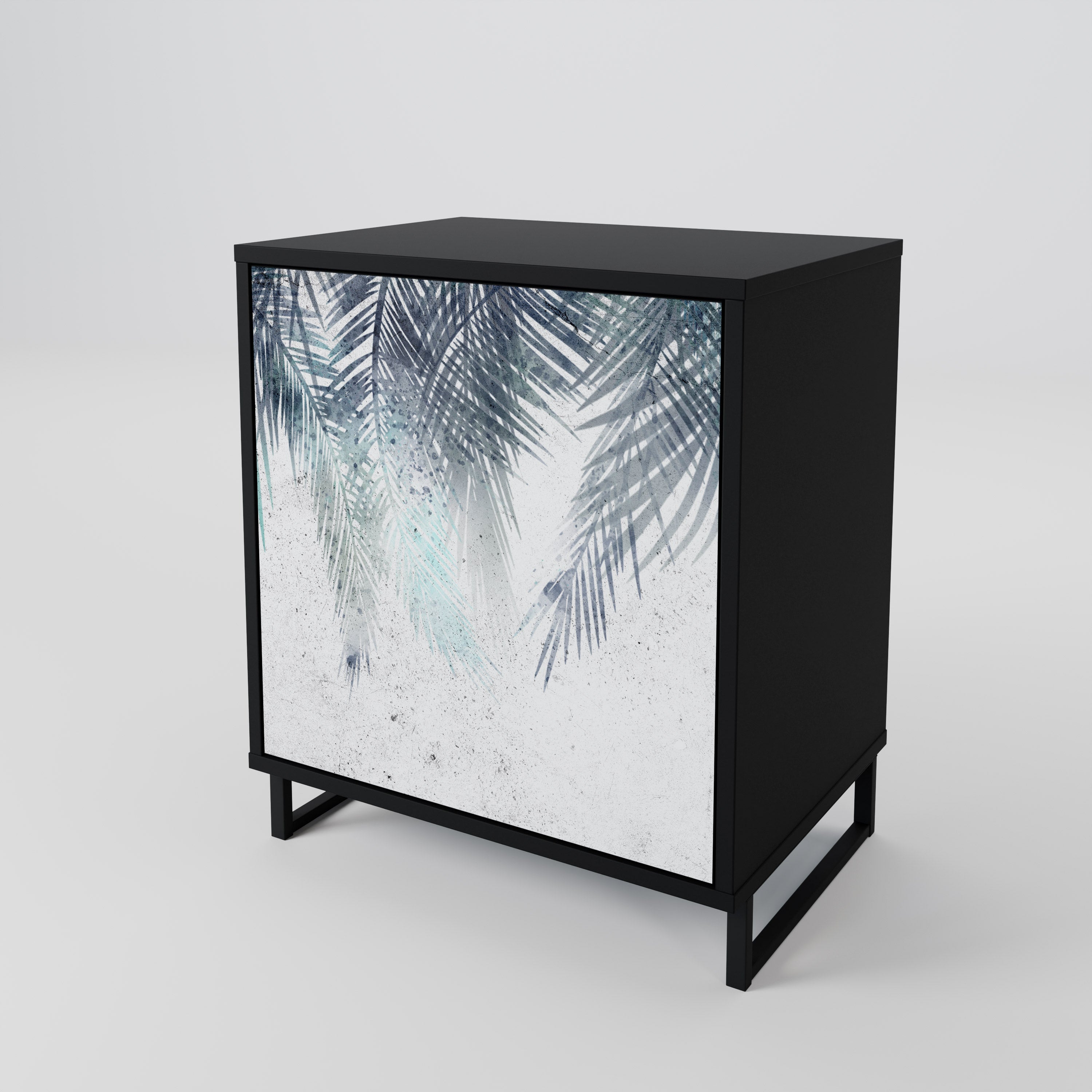 PALM VEIL Komoda 1-drzwiowa korpus Czarny