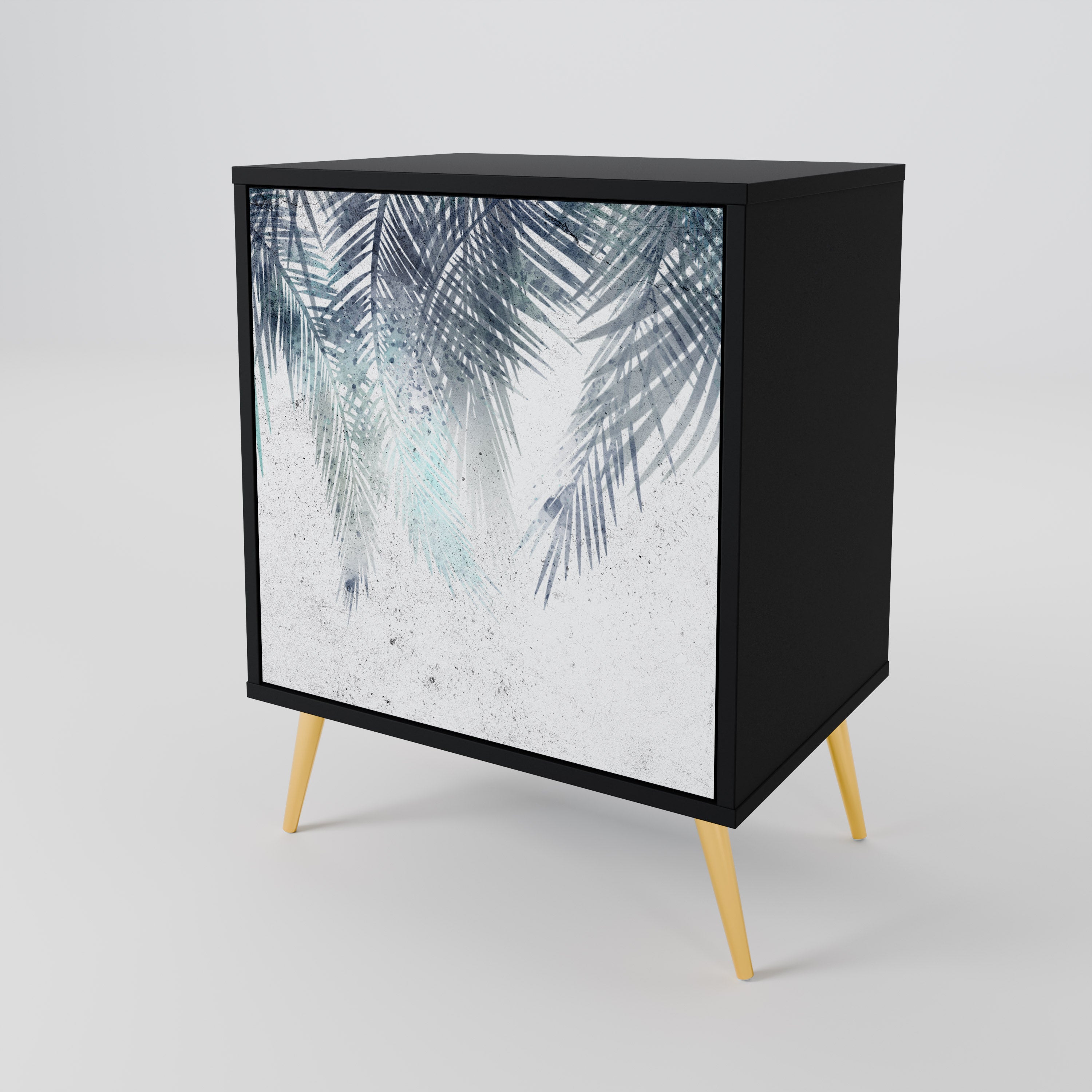 PALM VEIL Komoda 1-drzwiowa korpus Czarny