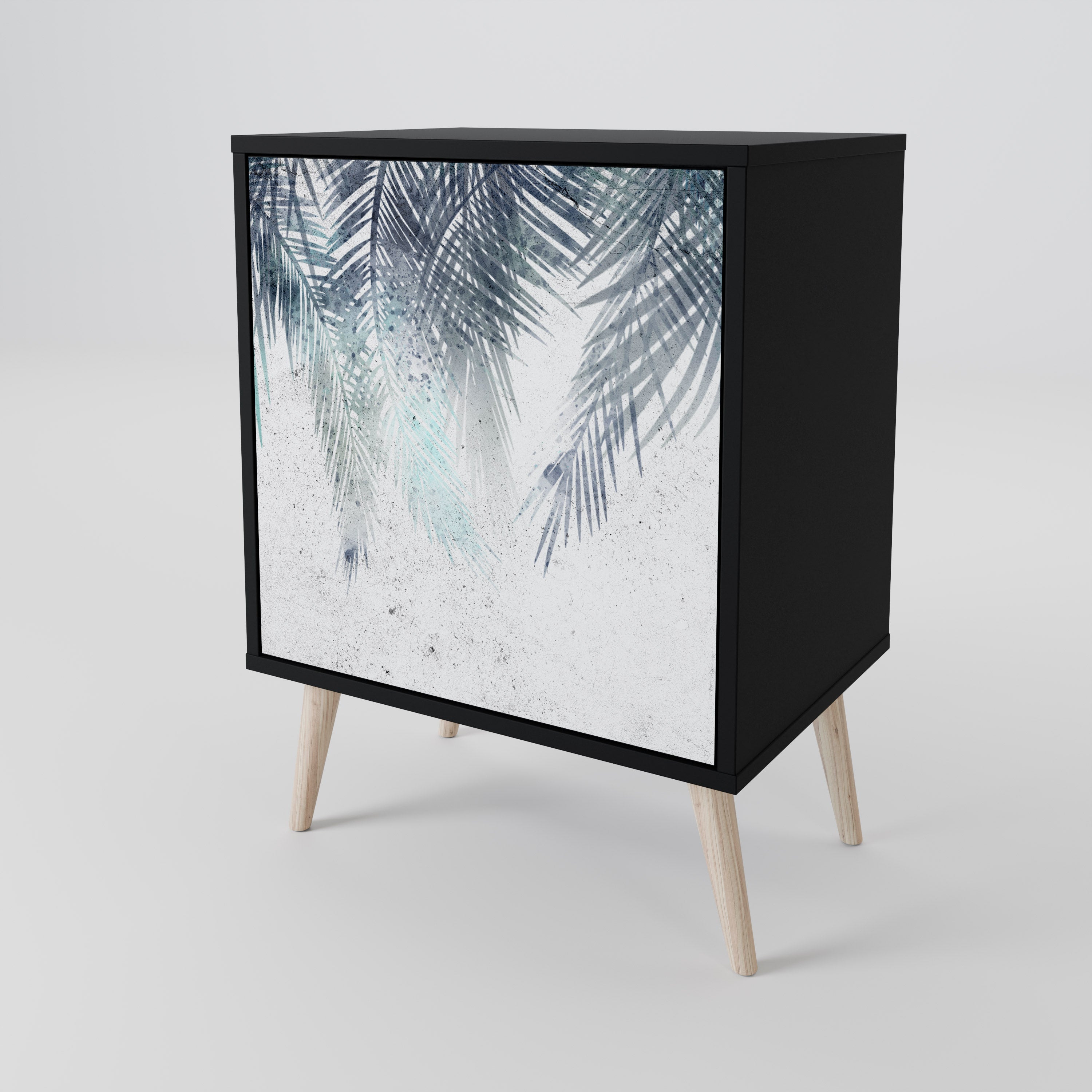 PALM VEIL Komoda 1-drzwiowa korpus Czarny
