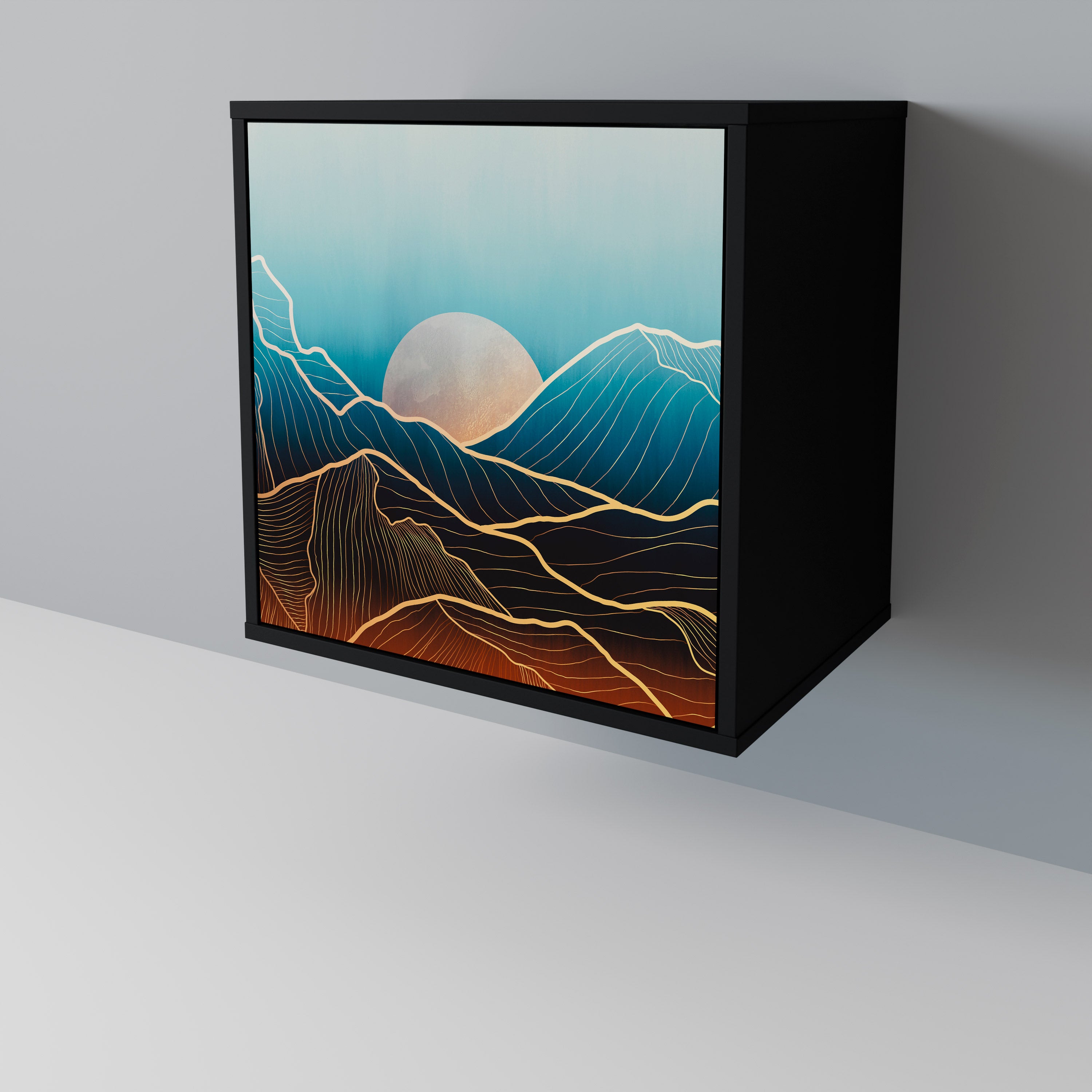 LUNAR SECRETS Komoda 1-drzwiowa korpus Czarny