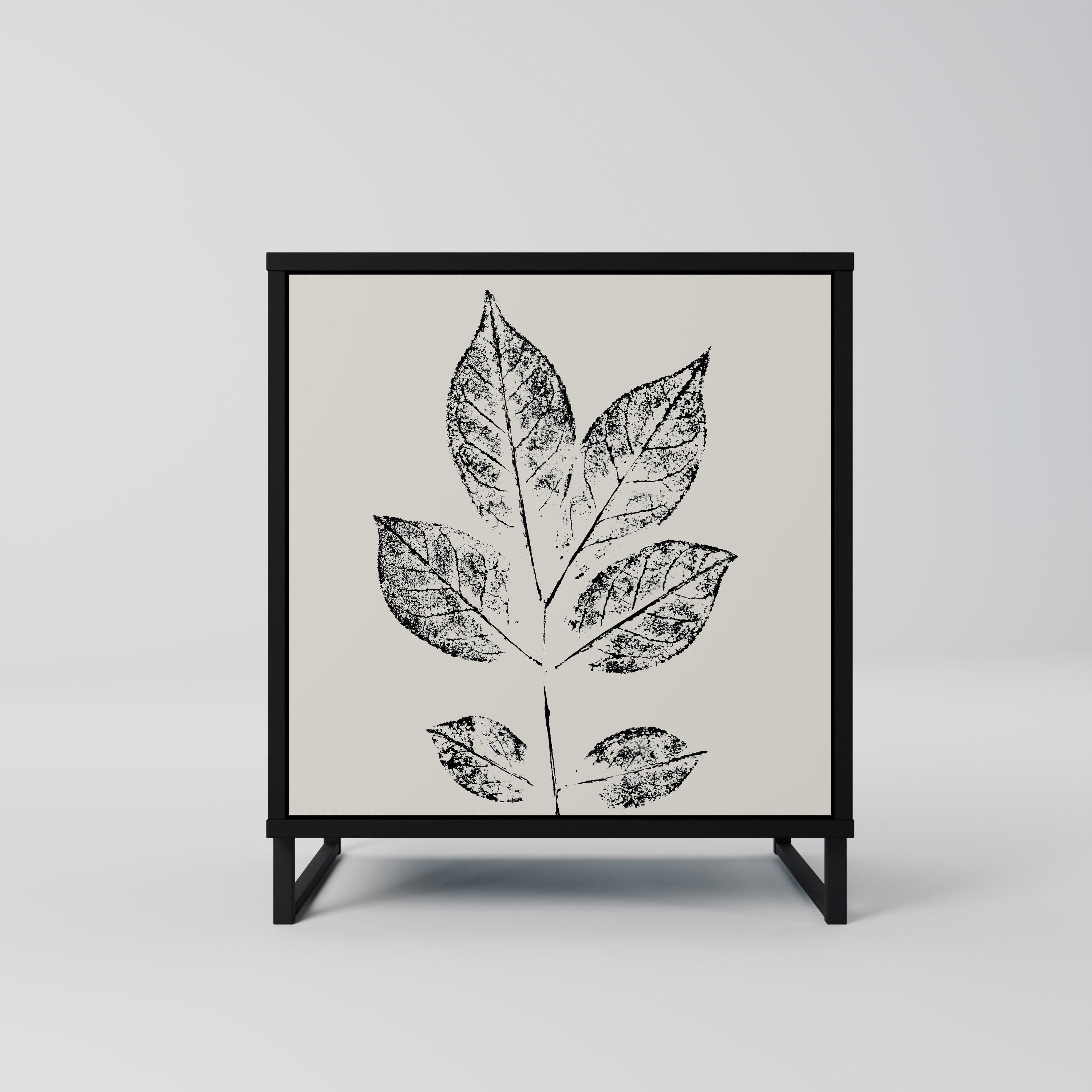 LEAFY STAMPS Komoda 1-drzwiowa korpus Czarny