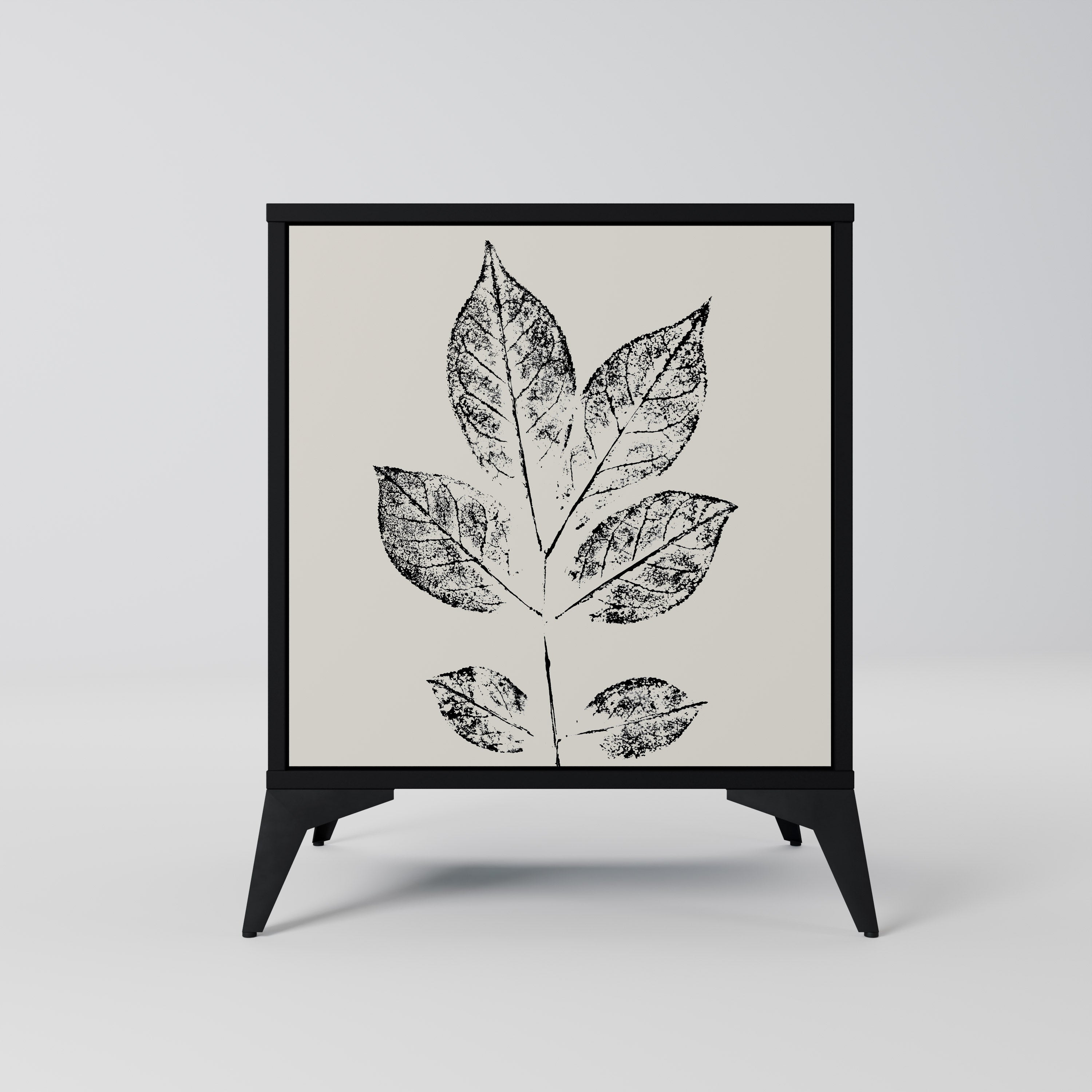 LEAFY STAMPS Komoda 1-drzwiowa korpus Czarny