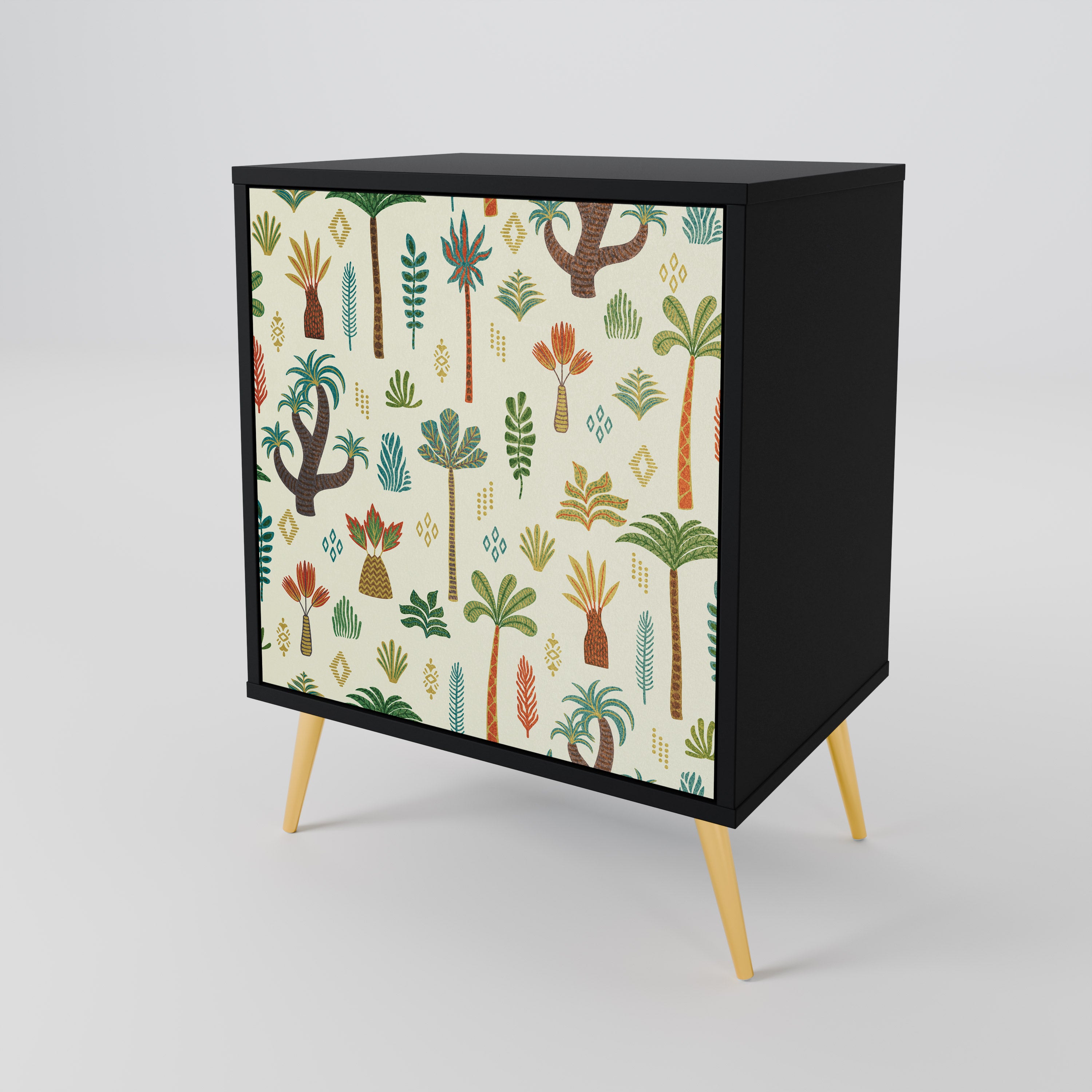 PALM SPRING Komoda 1-drzwiowa korpus Czarny