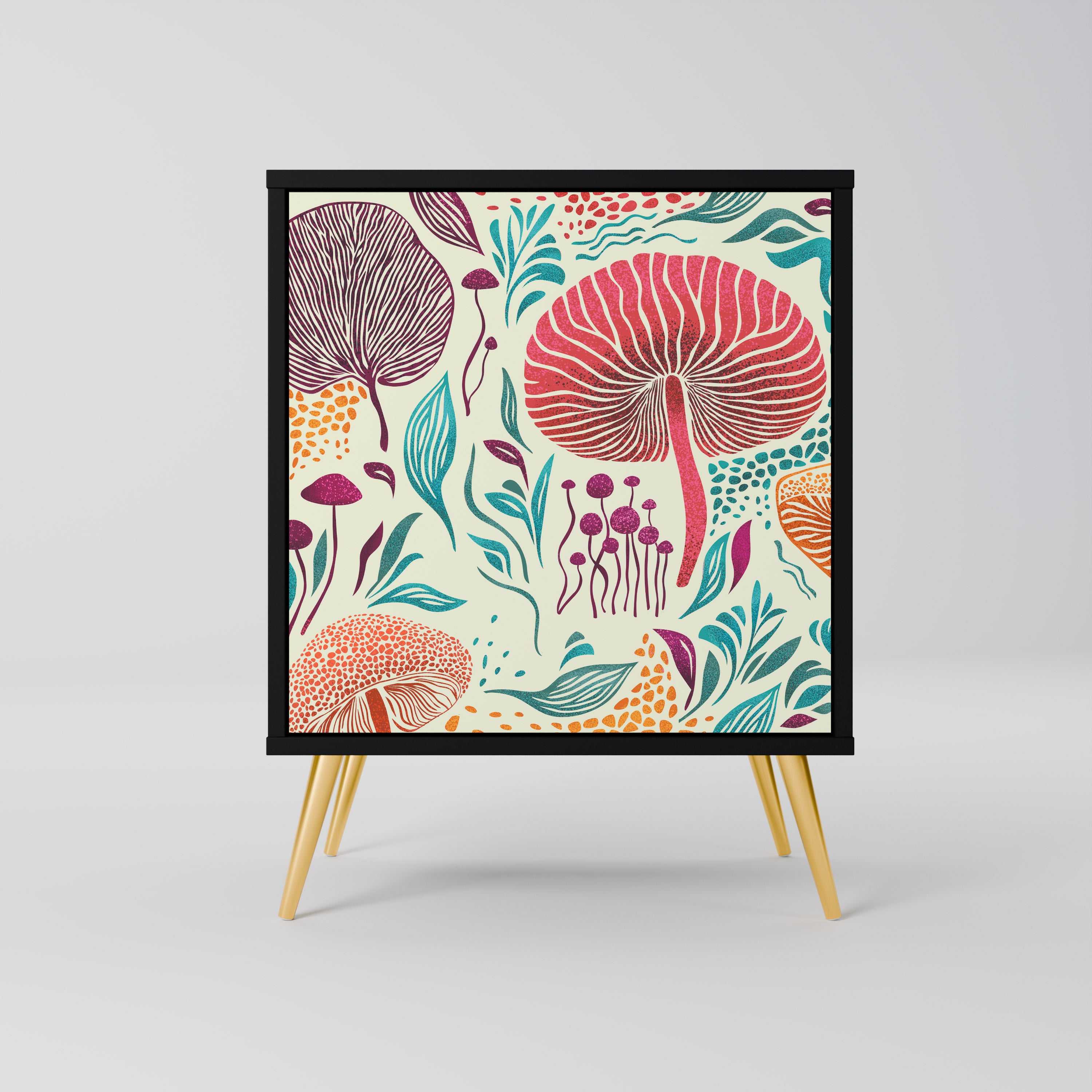 FUNGUS FANTASY Komoda 1-drzwiowa korpus Czarny