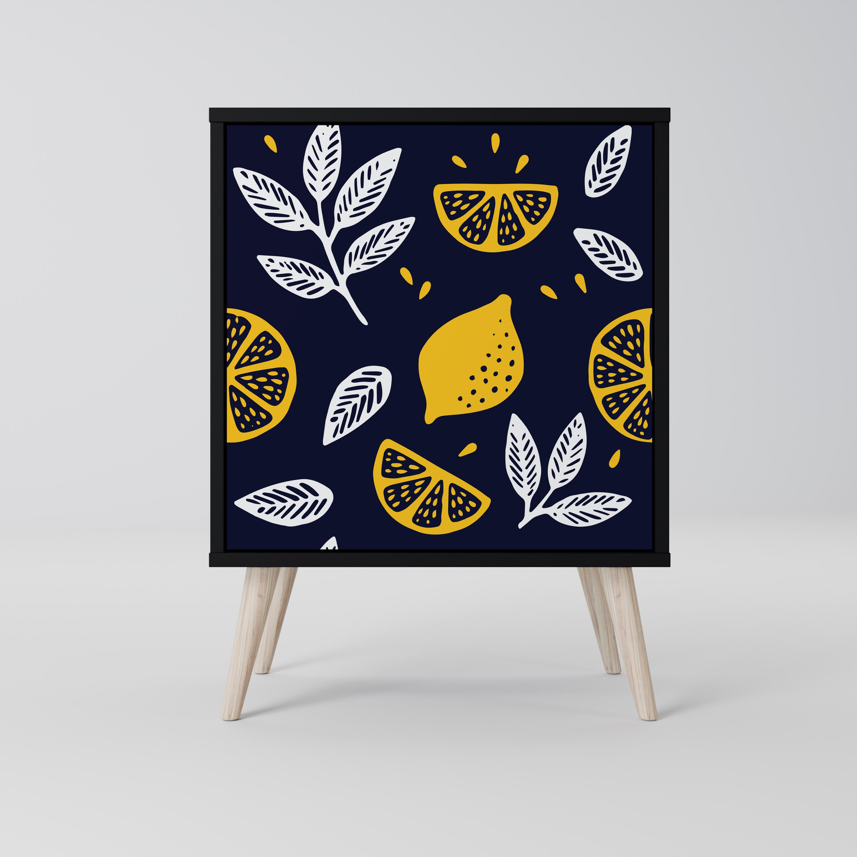 CITRUS BLACK AND WHITE Komoda 1-drzwiowa korpus Czarny