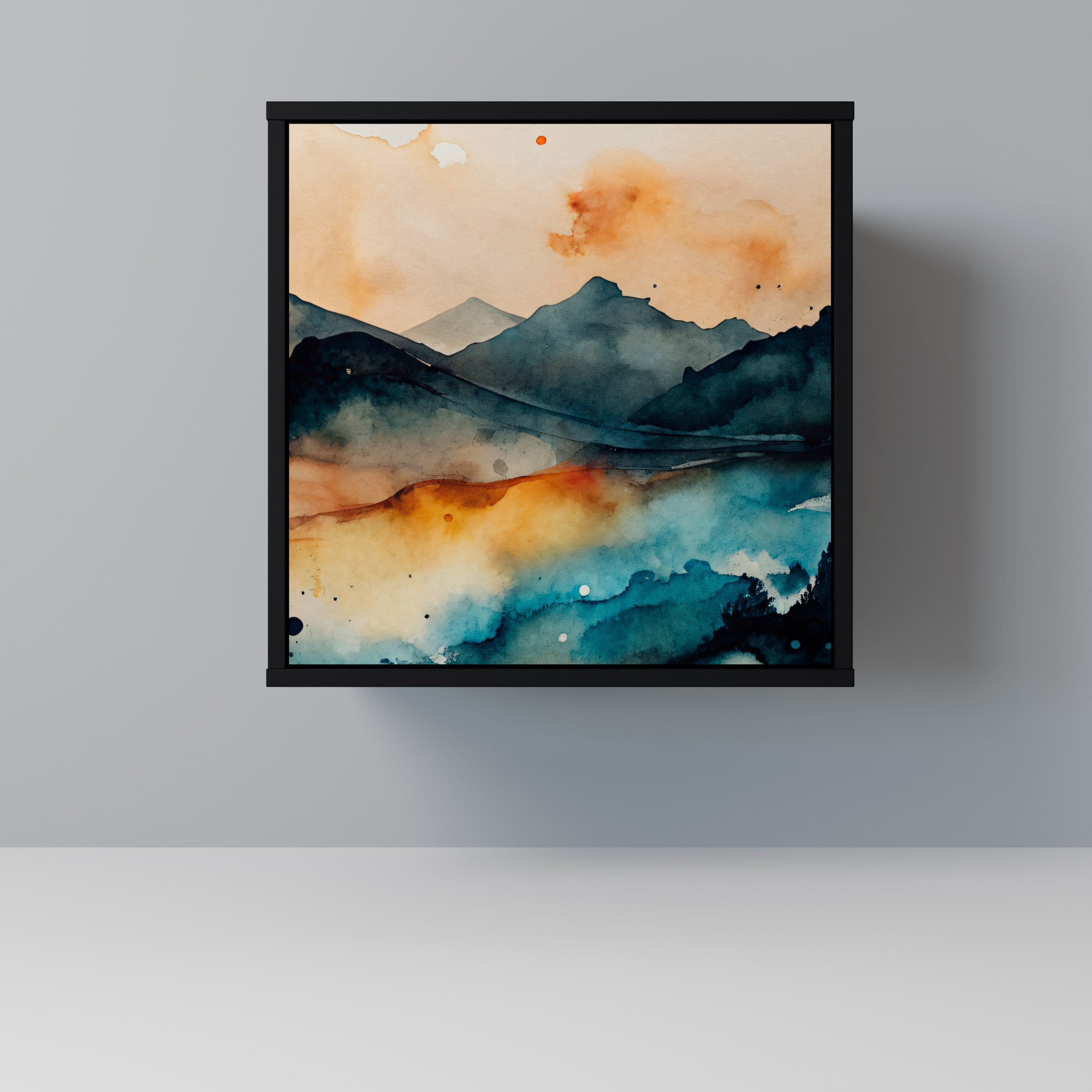 OMINOUS MOUNTAINS Komoda 1-drzwiowa korpus Czarny