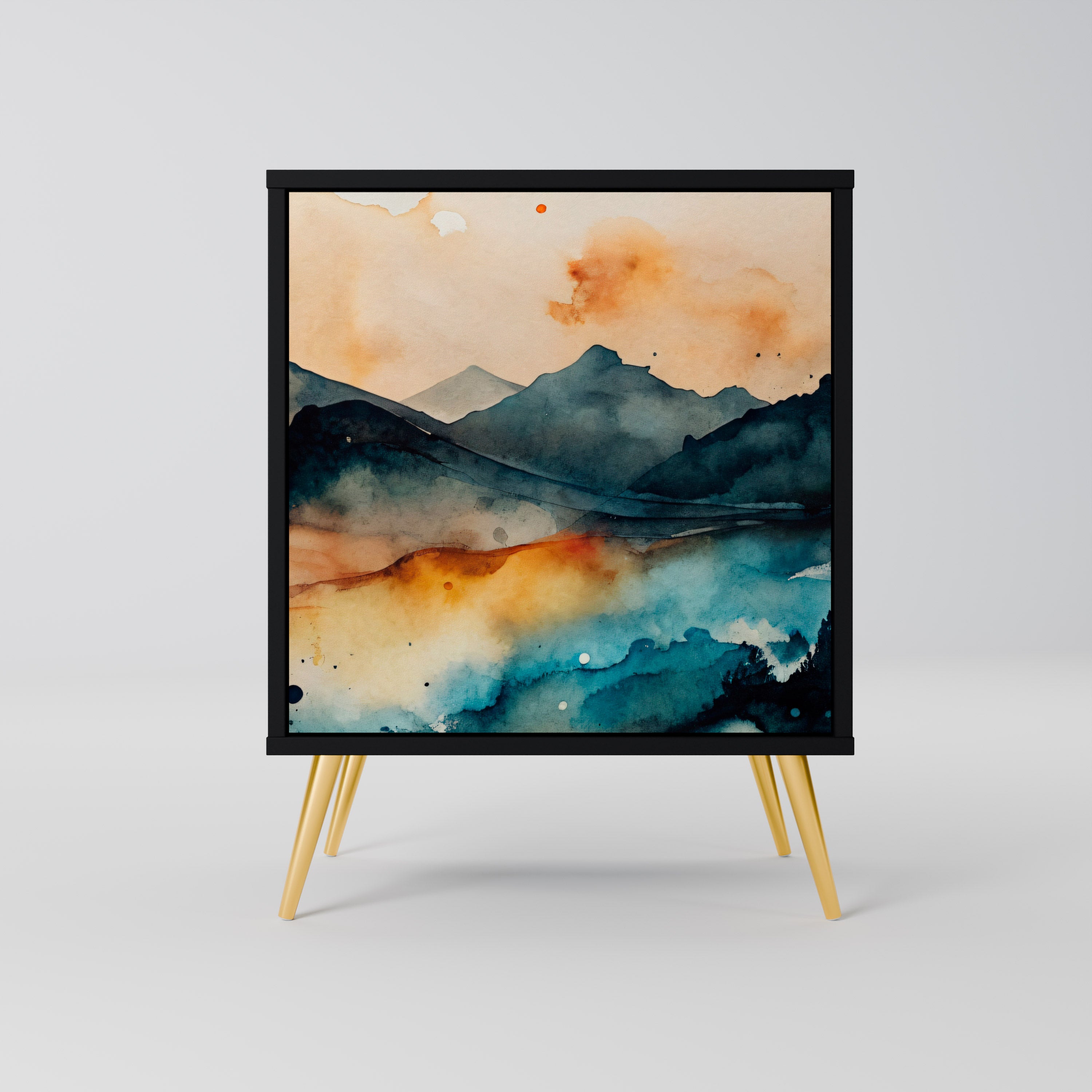 OMINOUS MOUNTAINS Komoda 1-drzwiowa korpus Czarny