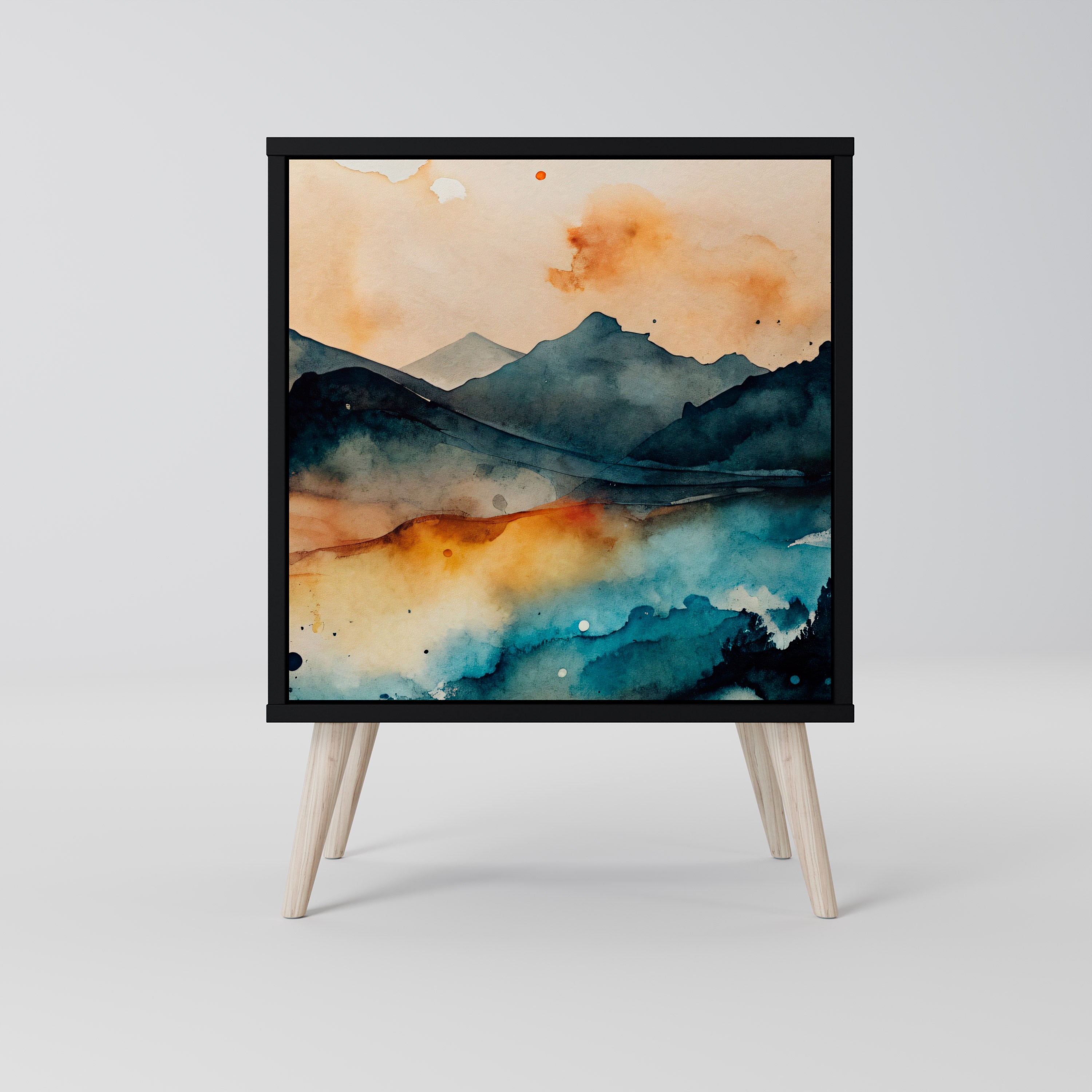 OMINOUS MOUNTAINS Komoda 1-drzwiowa korpus Czarny