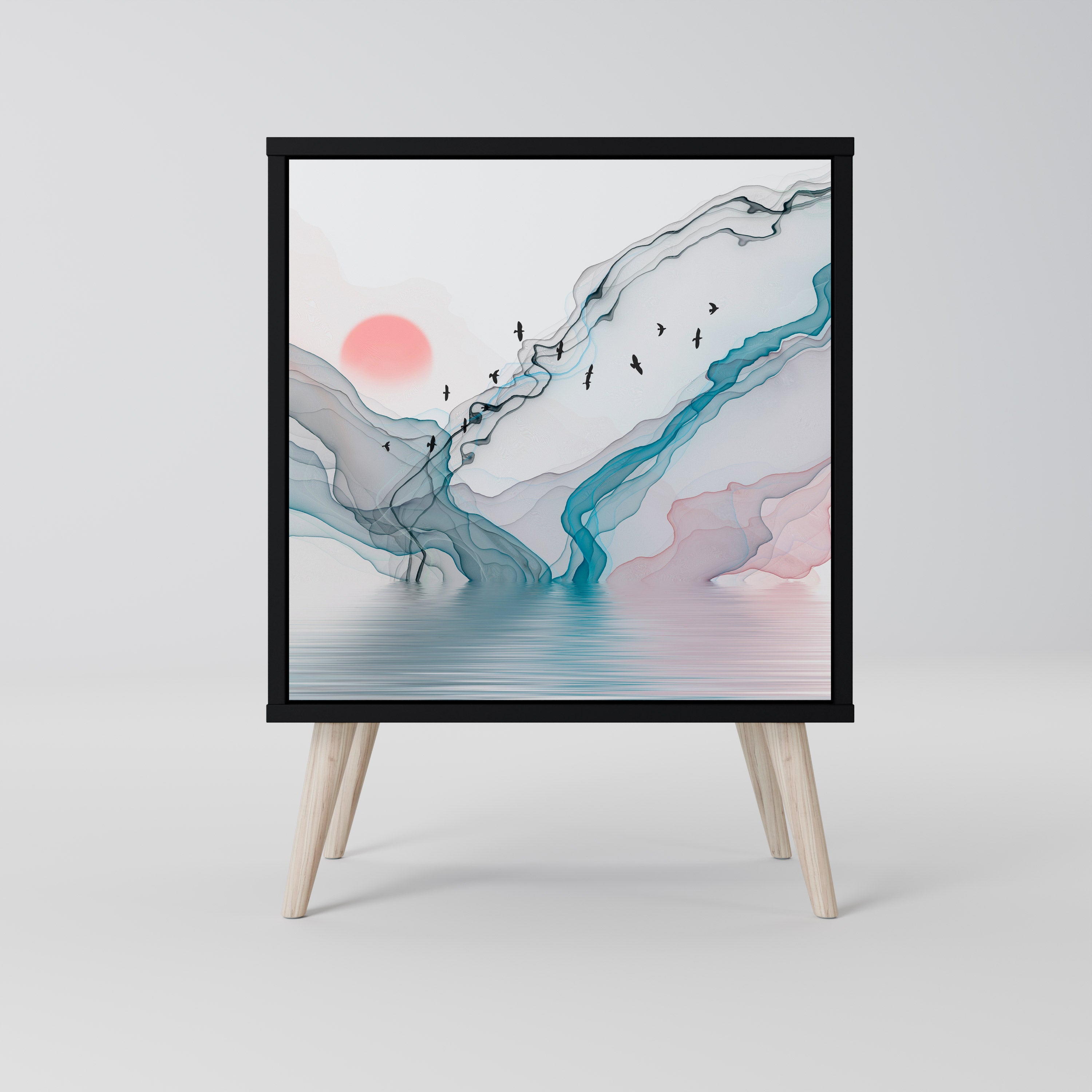 VELVET CROSSING Komoda 1-drzwiowa korpus Czarny