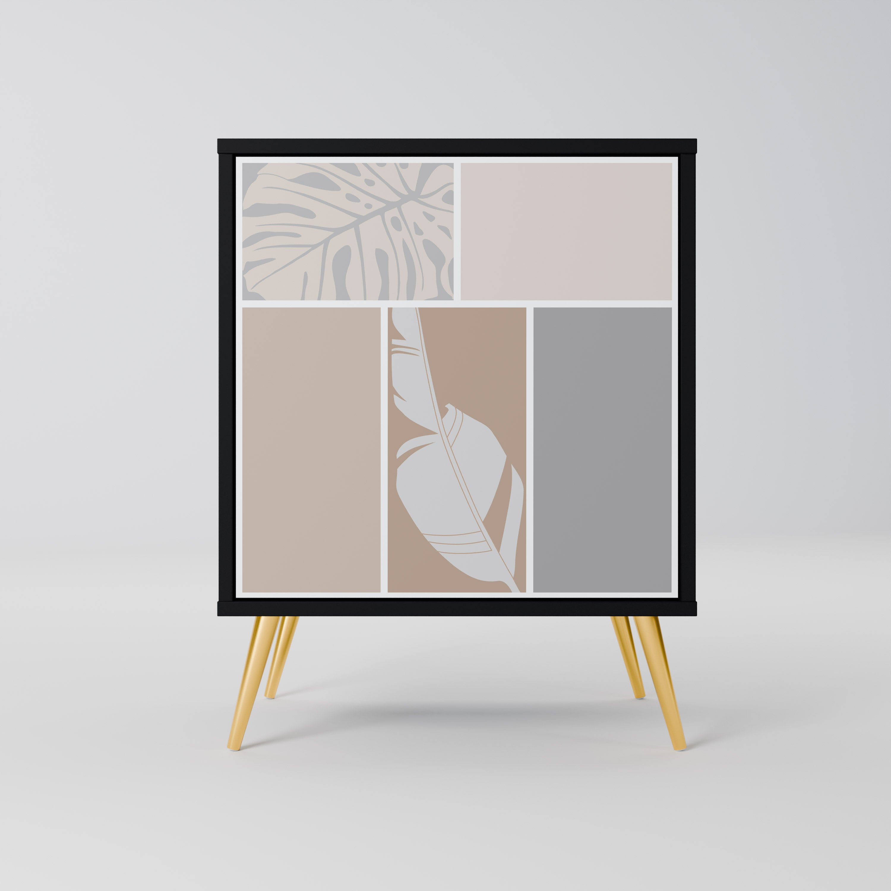 TROPICAL SHAPES Komoda 1-drzwiowa korpus Czarny