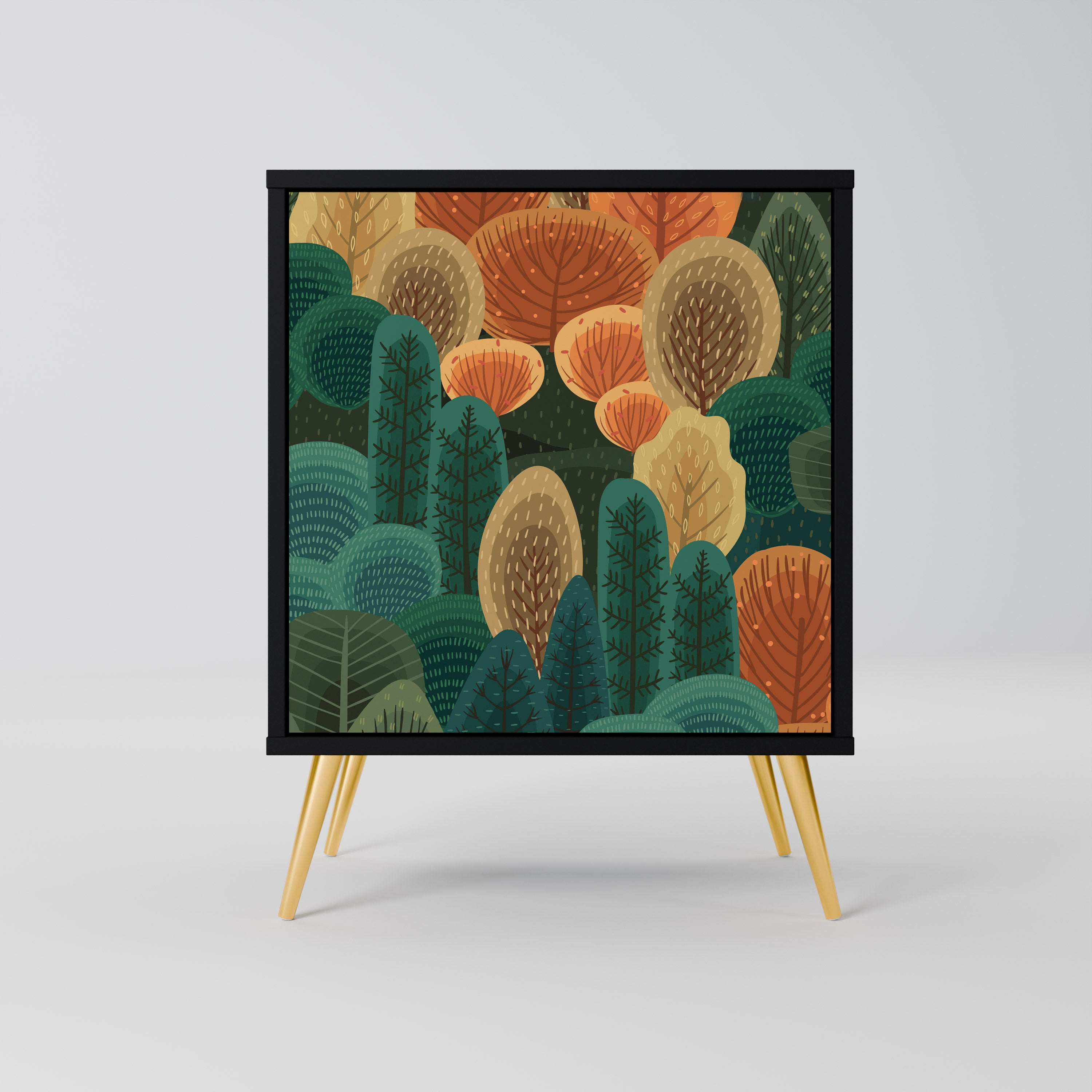 AUTUMN KALEIDOSCOPE Komoda 1-drzwiowa korpus Czarny