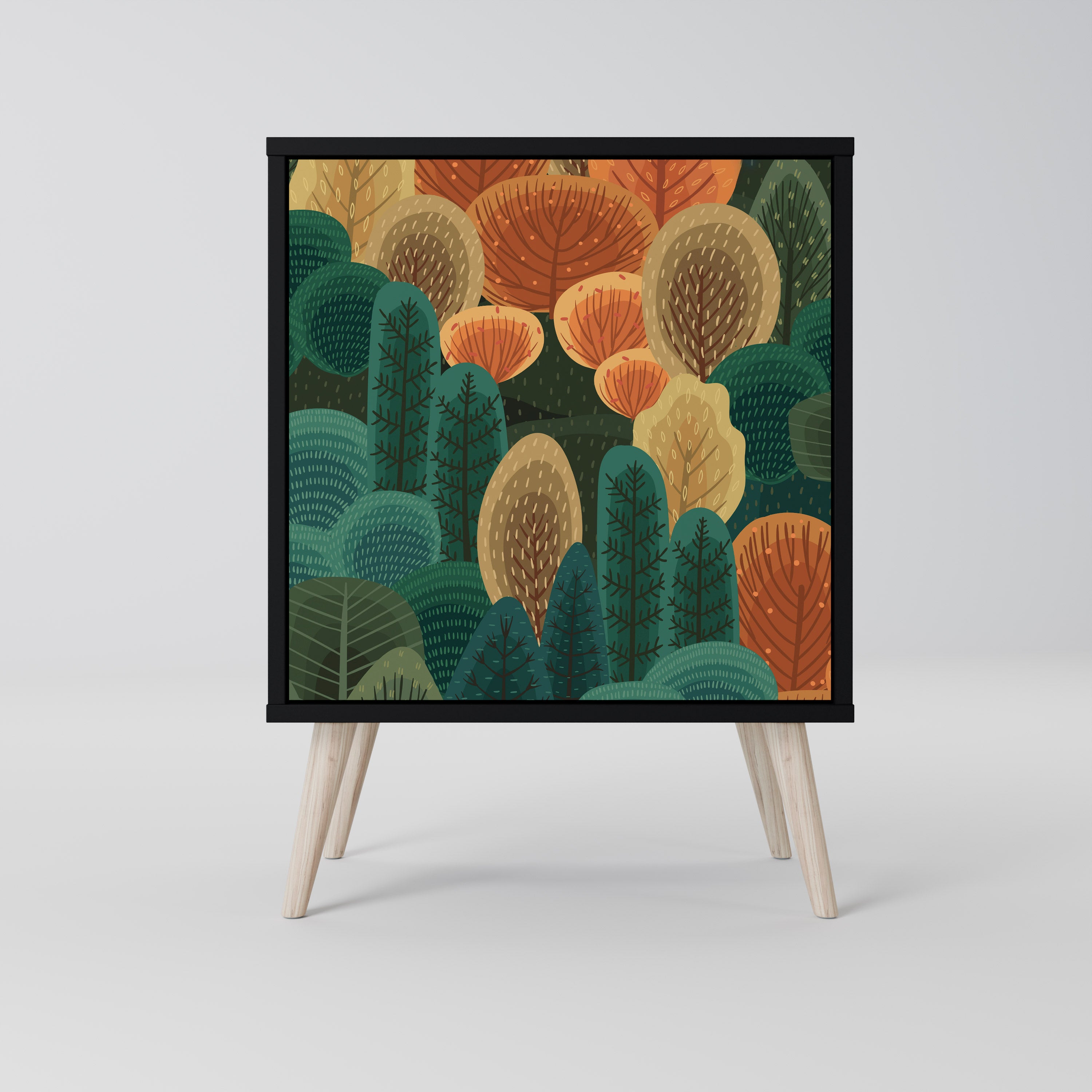 AUTUMN KALEIDOSCOPE Komoda 1-drzwiowa korpus Czarny