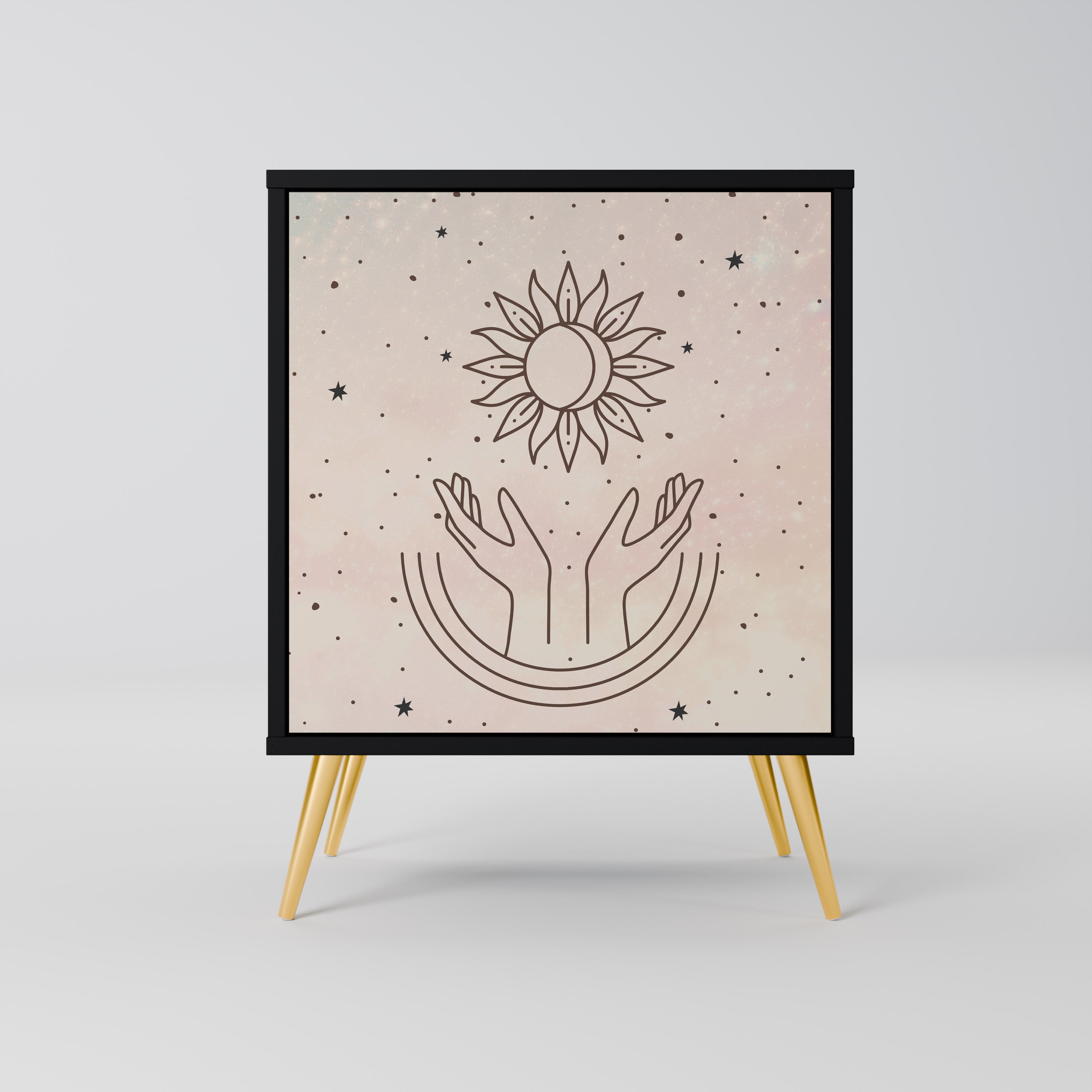 DELICATE BEAUTY Komoda 1-drzwiowa korpus Czarny