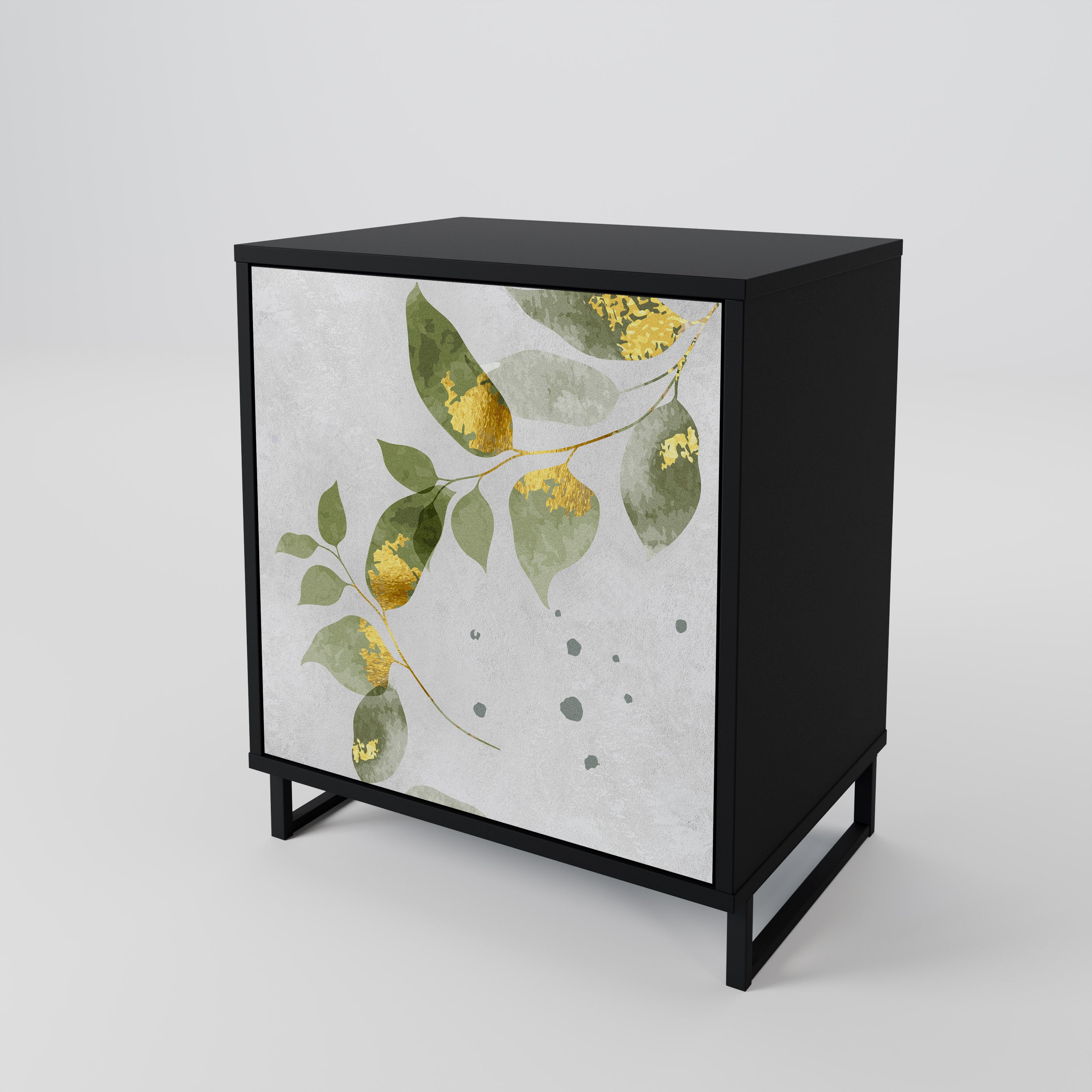 ELEGANT BOTANICS Komoda 1-drzwiowa korpus Czarny