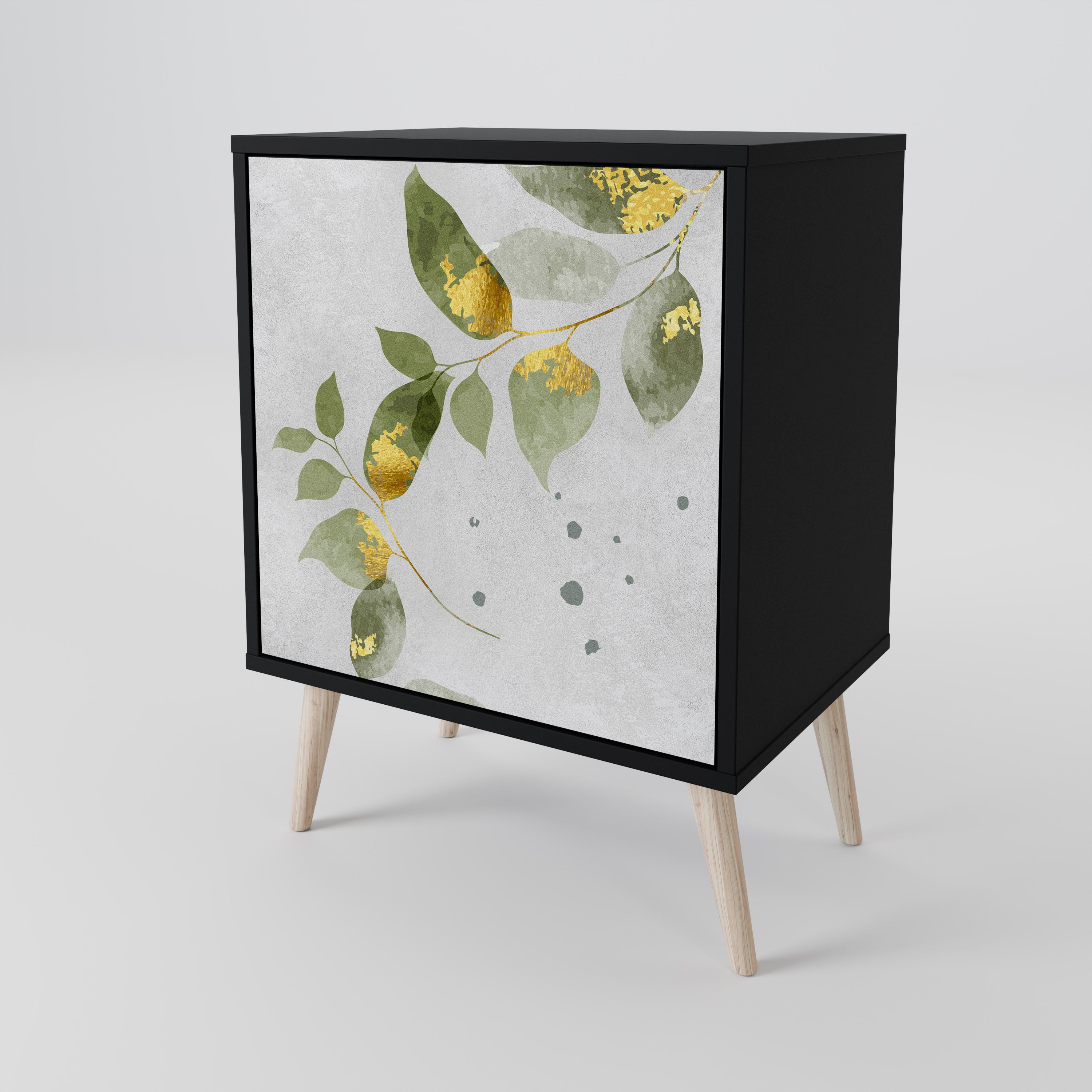 ELEGANT BOTANICS Komoda 1-drzwiowa korpus Czarny