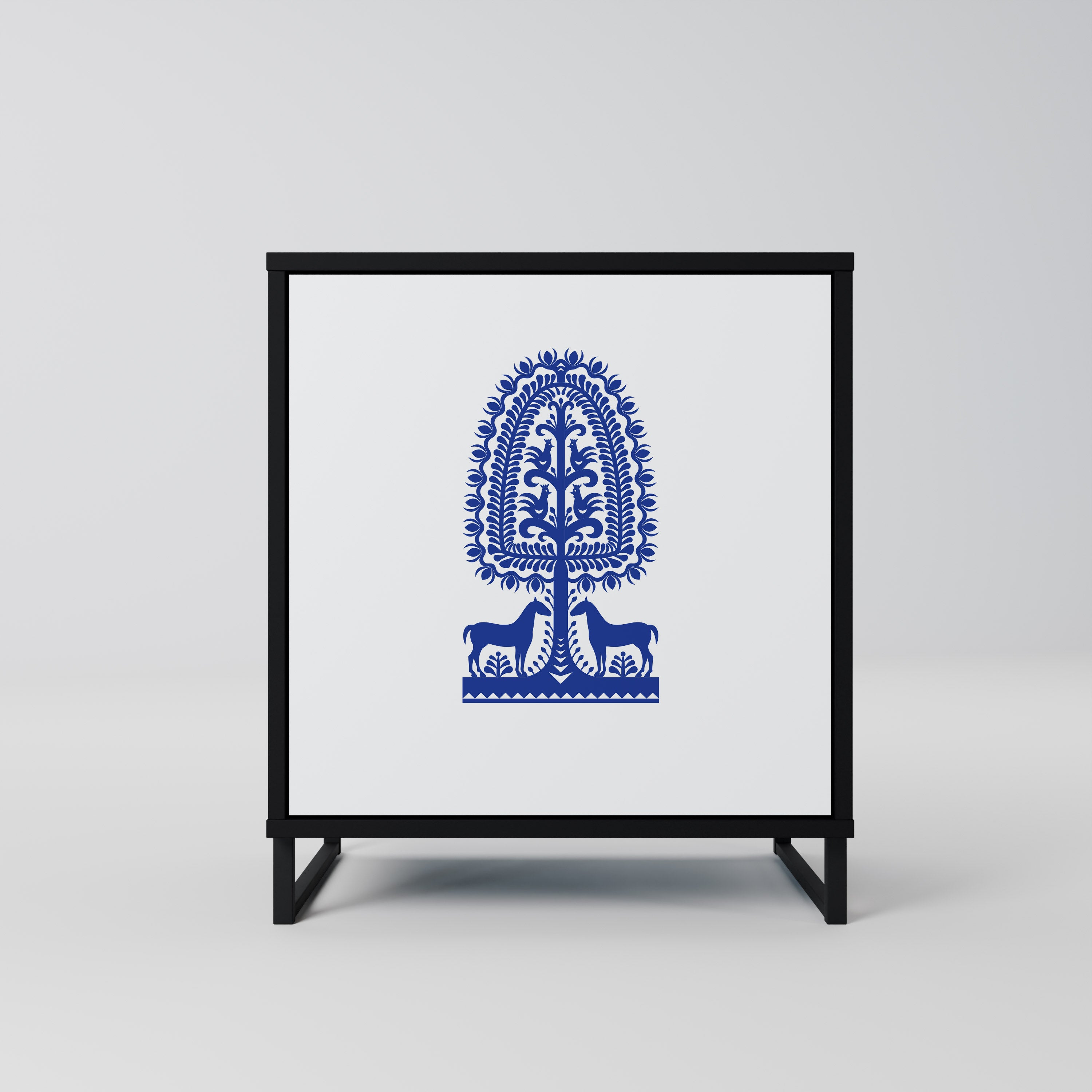 POLISH FOLK ART Komoda 1-drzwiowa korpus Czarny