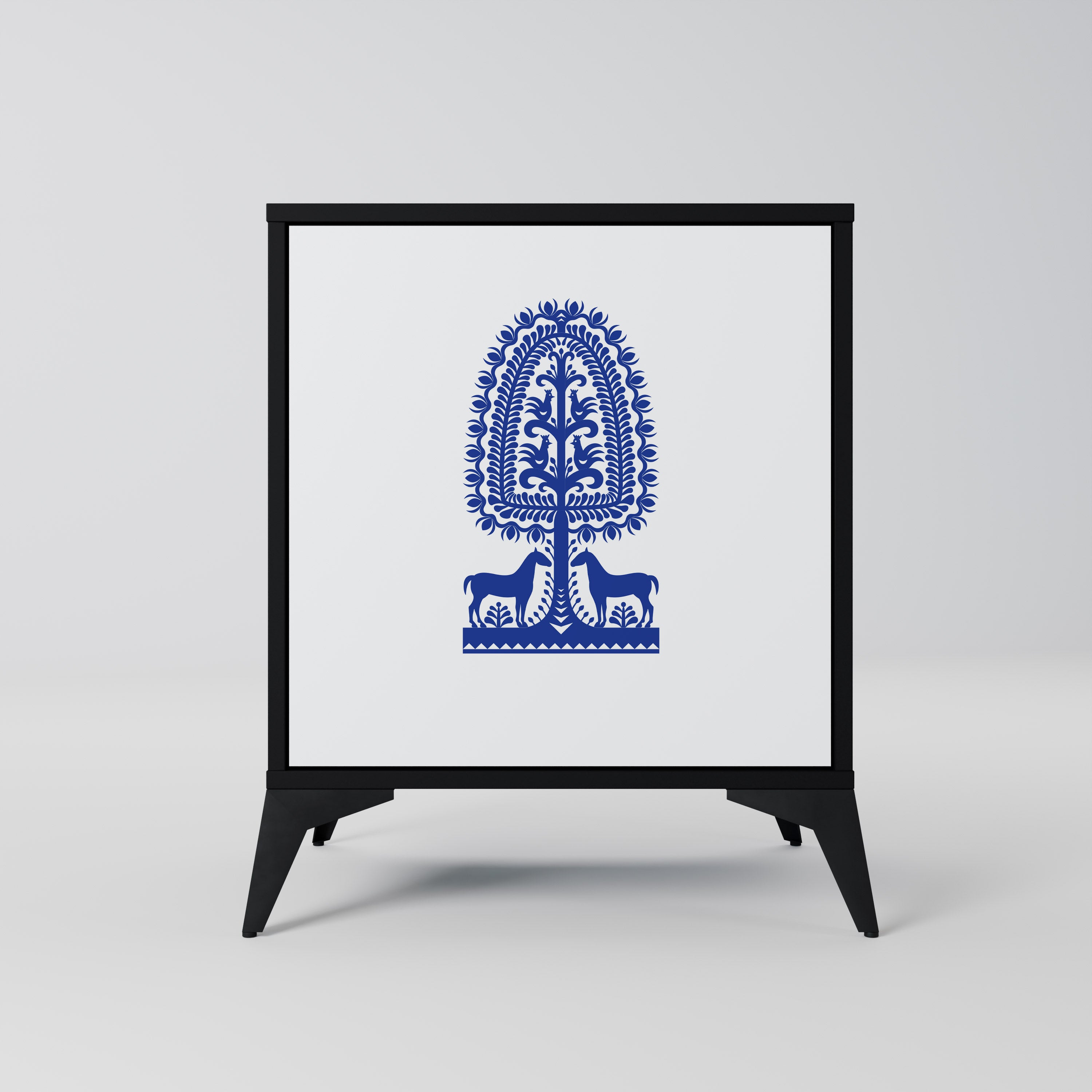 POLISH FOLK ART Komoda 1-drzwiowa korpus Czarny