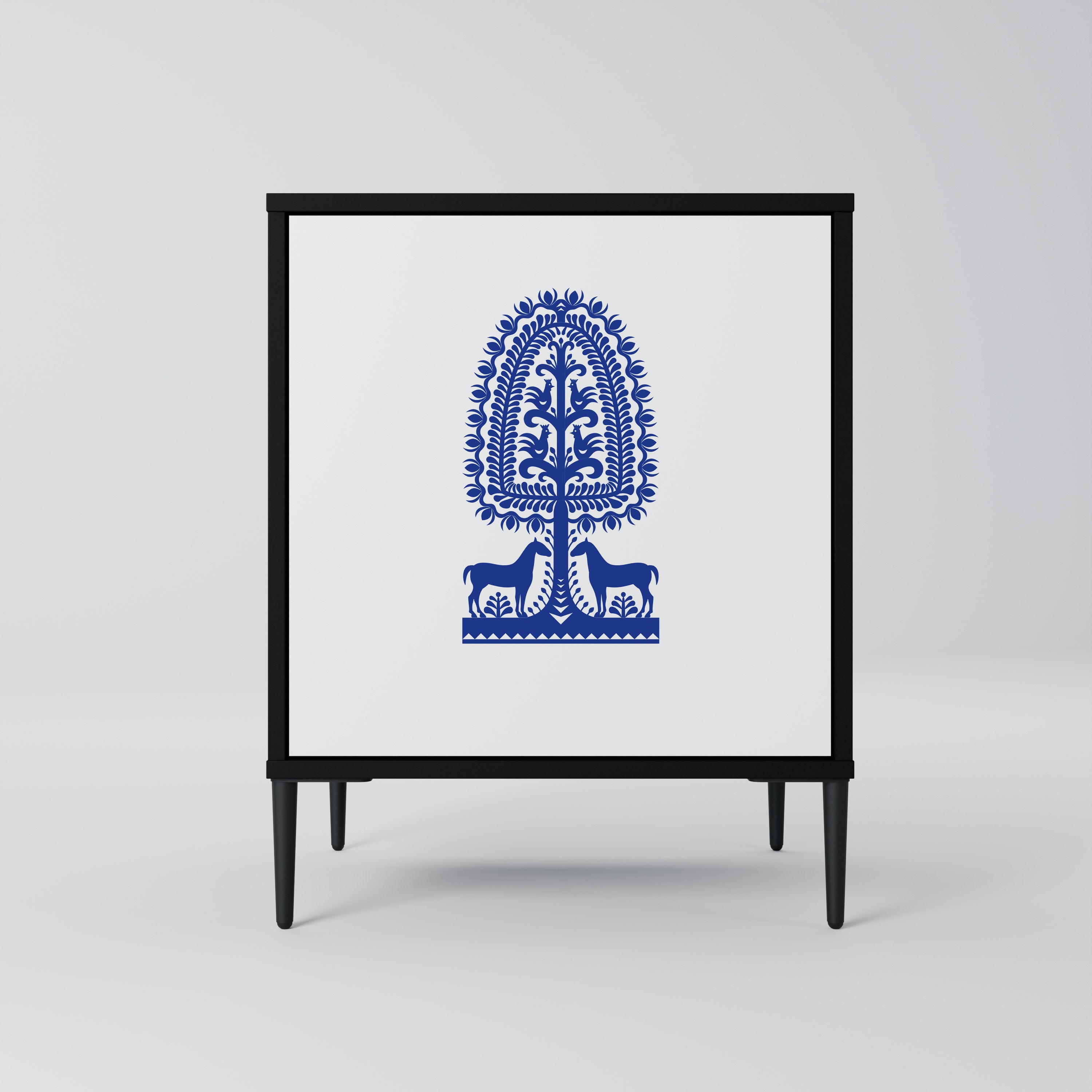 POLISH FOLK ART Komoda 1-drzwiowa korpus Czarny