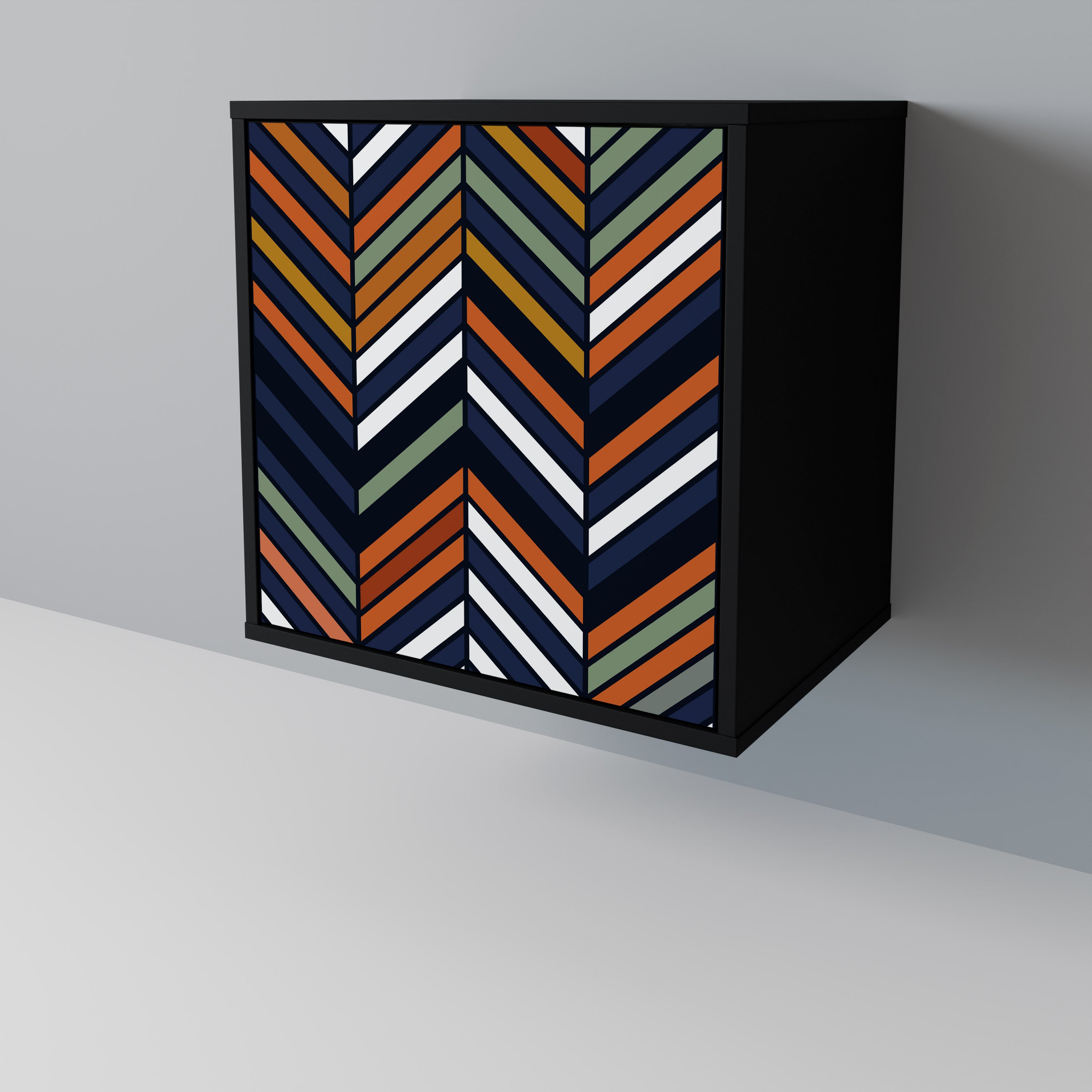 VIBRANT PATCHWORK Komoda 1-drzwiowa korpus Czarny
