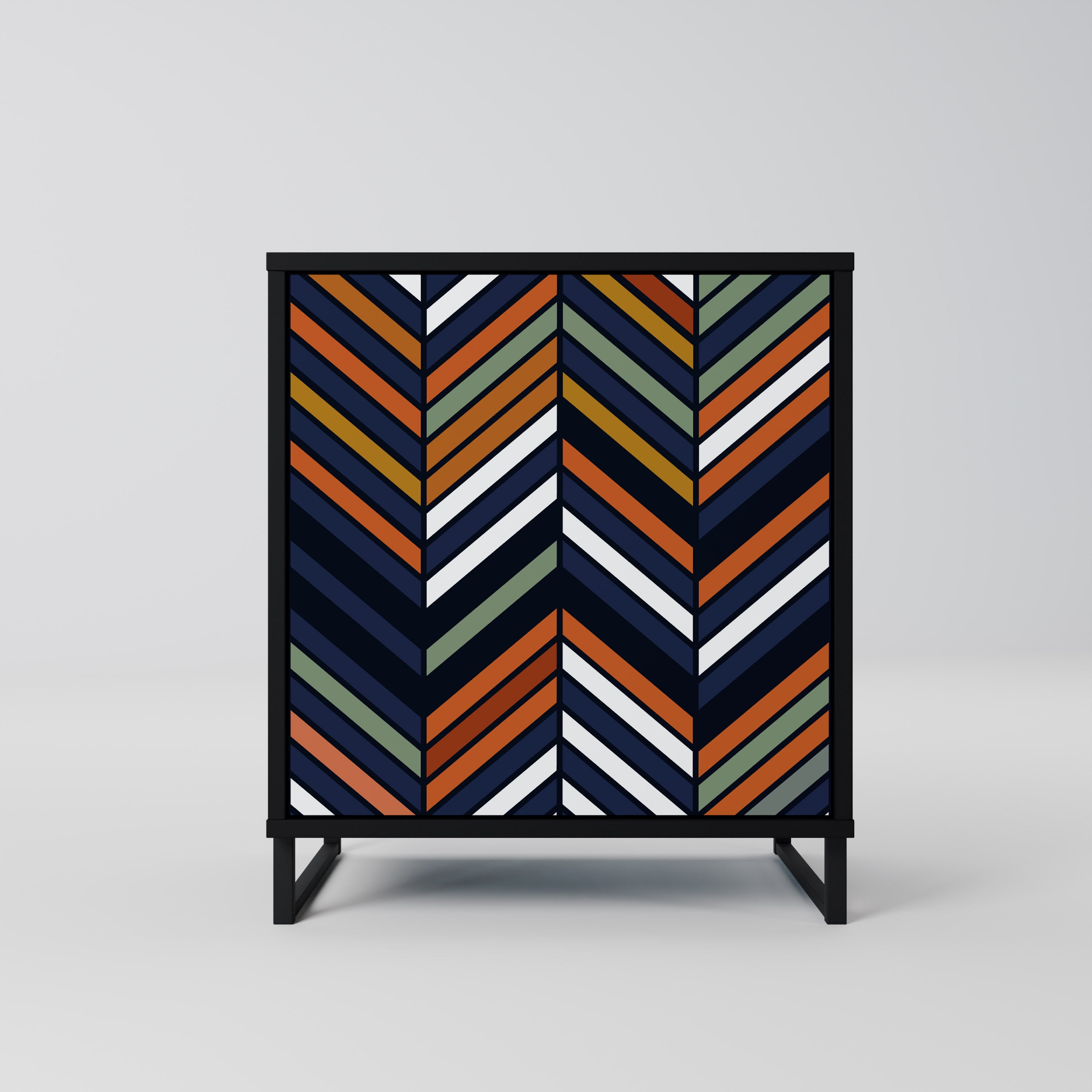 VIBRANT PATCHWORK Komoda 1-drzwiowa korpus Czarny
