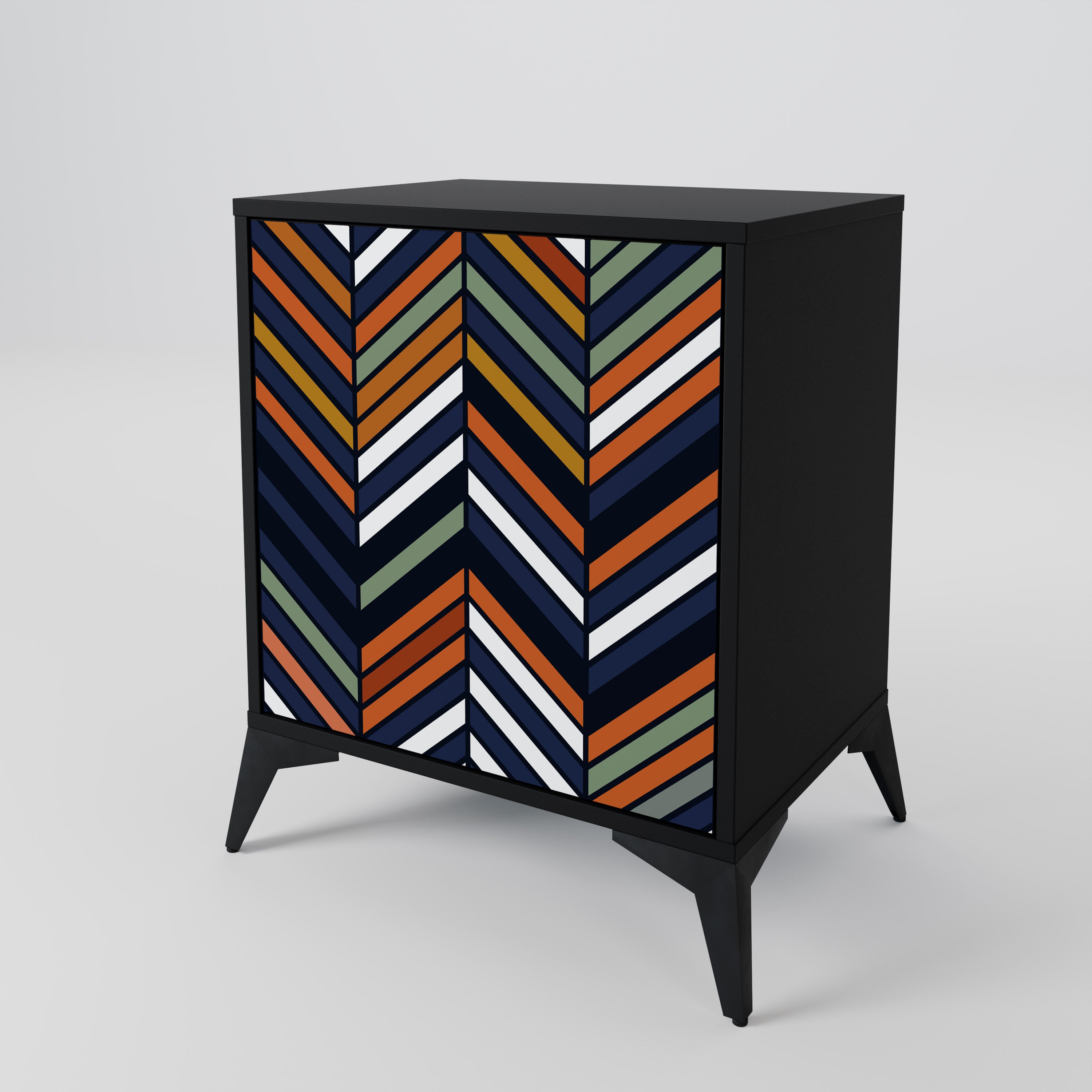 VIBRANT PATCHWORK Komoda 1-drzwiowa korpus Czarny