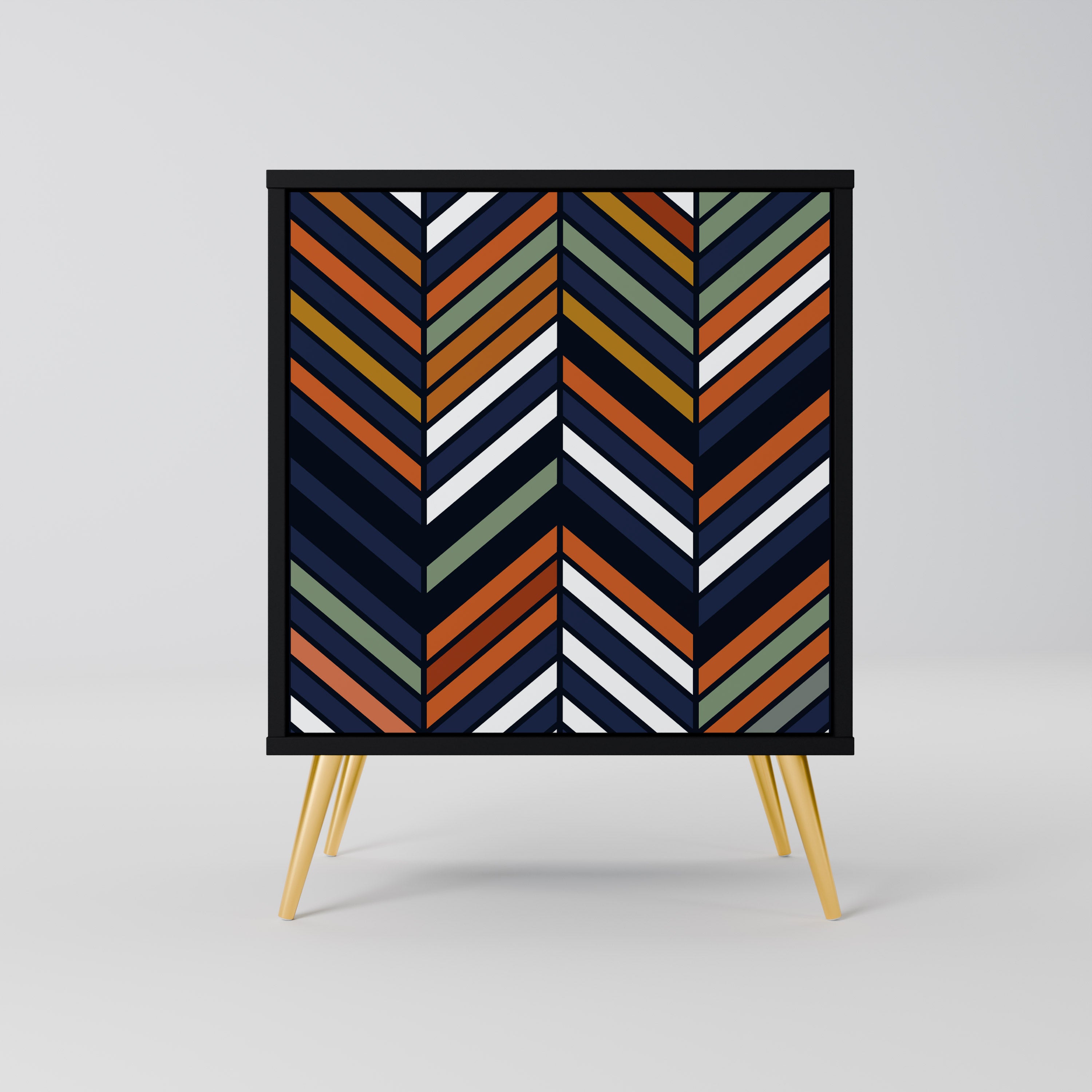 VIBRANT PATCHWORK Komoda 1-drzwiowa korpus Czarny