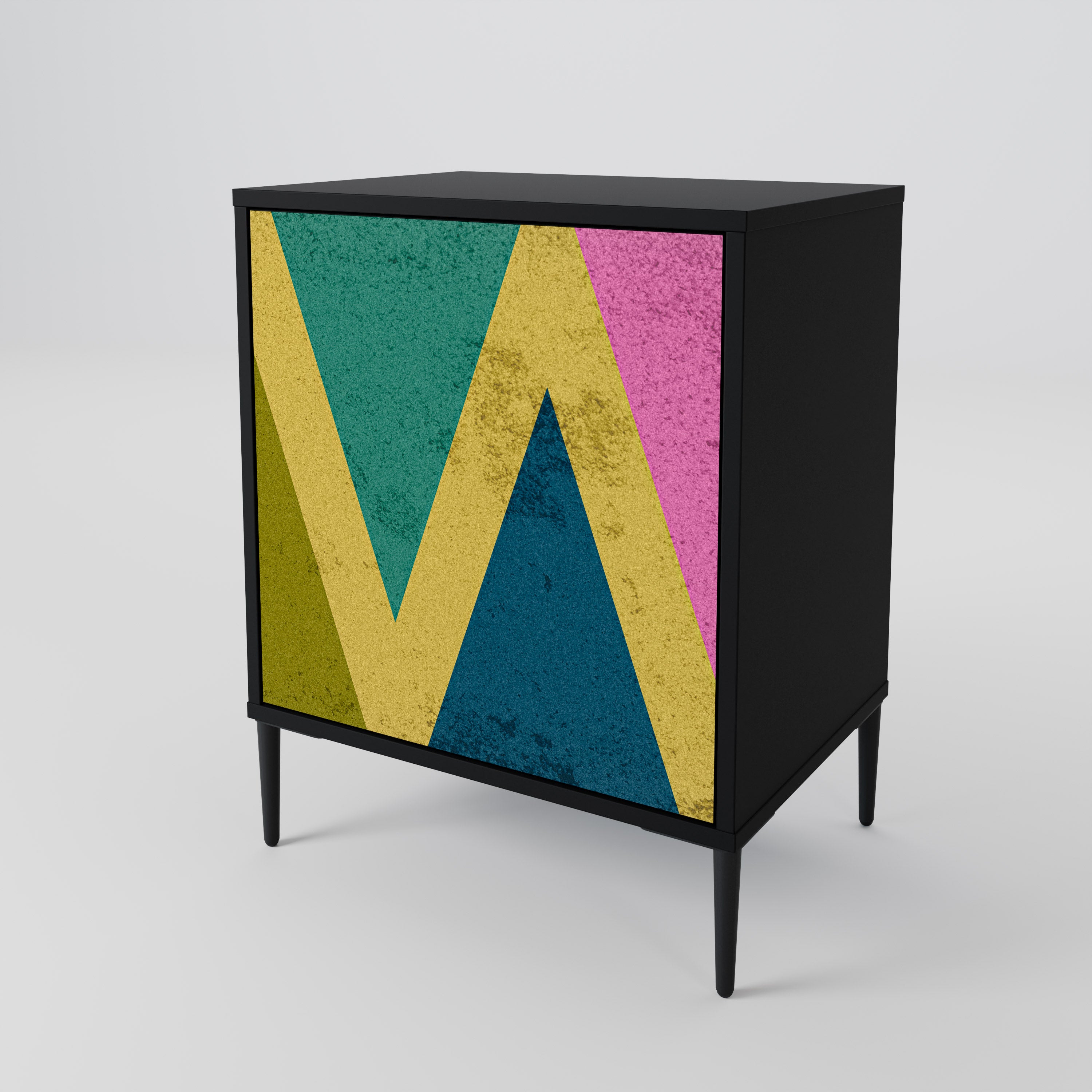 COLORFUL TRIANGLES Komoda 1-drzwiowa korpus Czarny