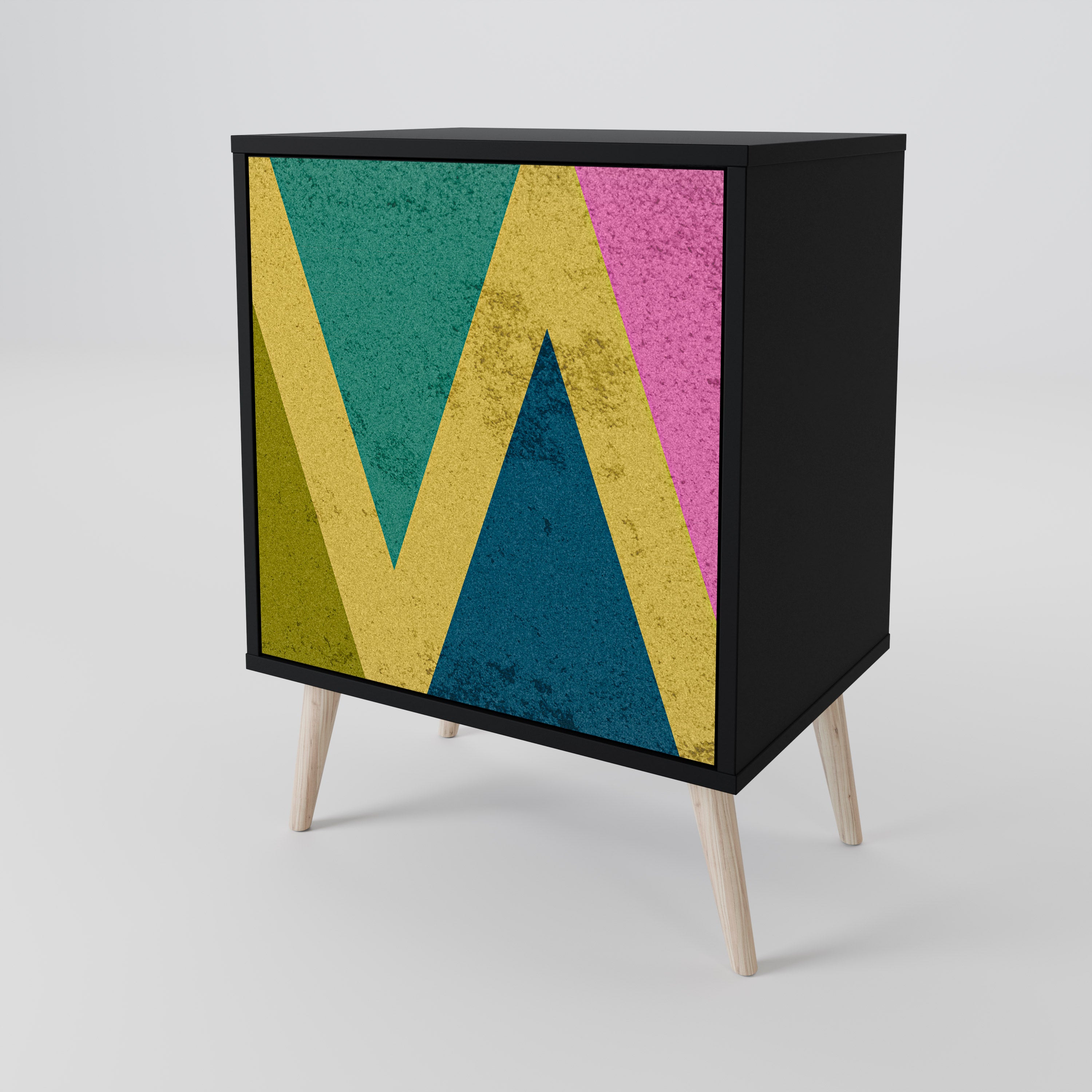 COLORFUL TRIANGLES Komoda 1-drzwiowa korpus Czarny