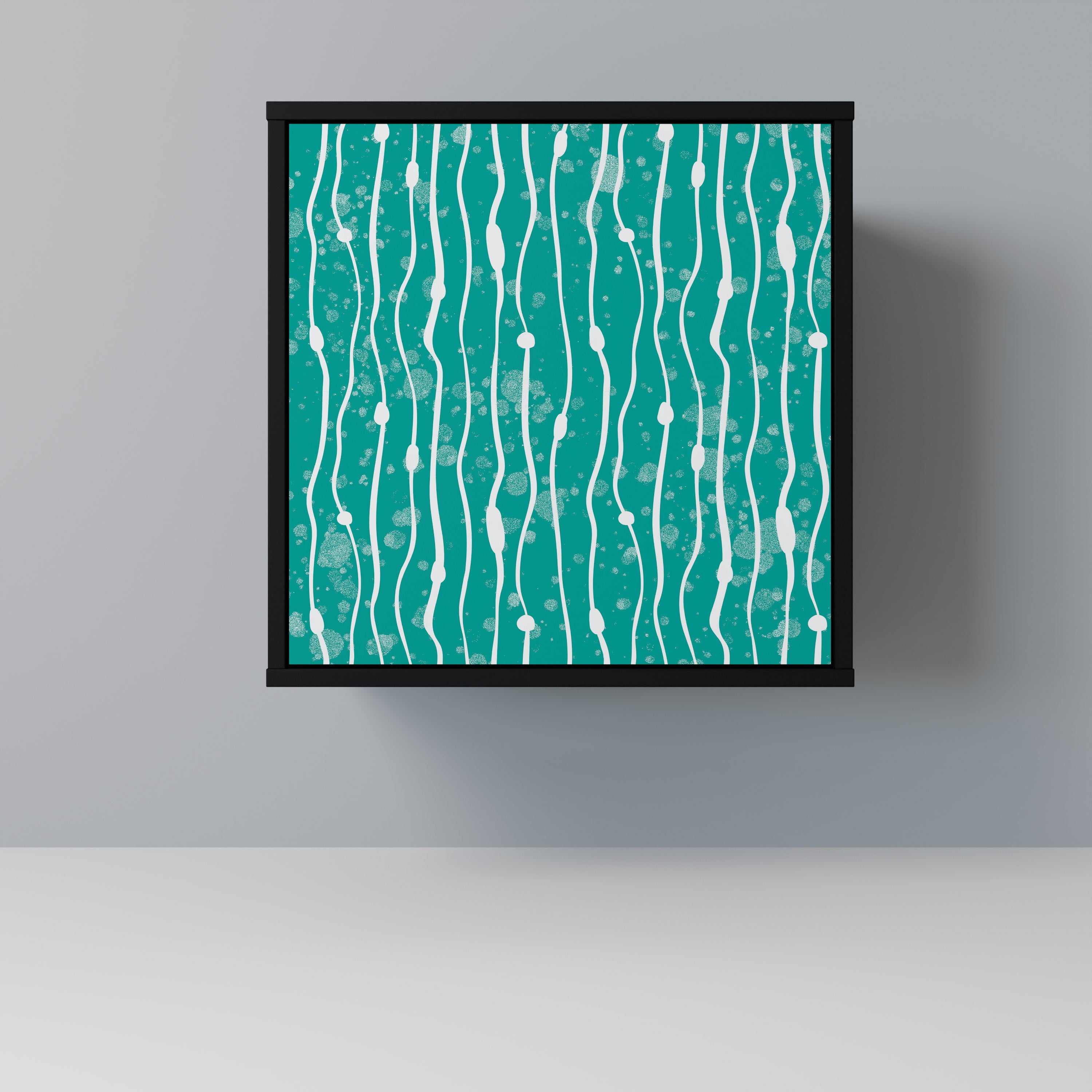 TURQUOISE RAIN Komoda 1-drzwiowa korpus Czarny