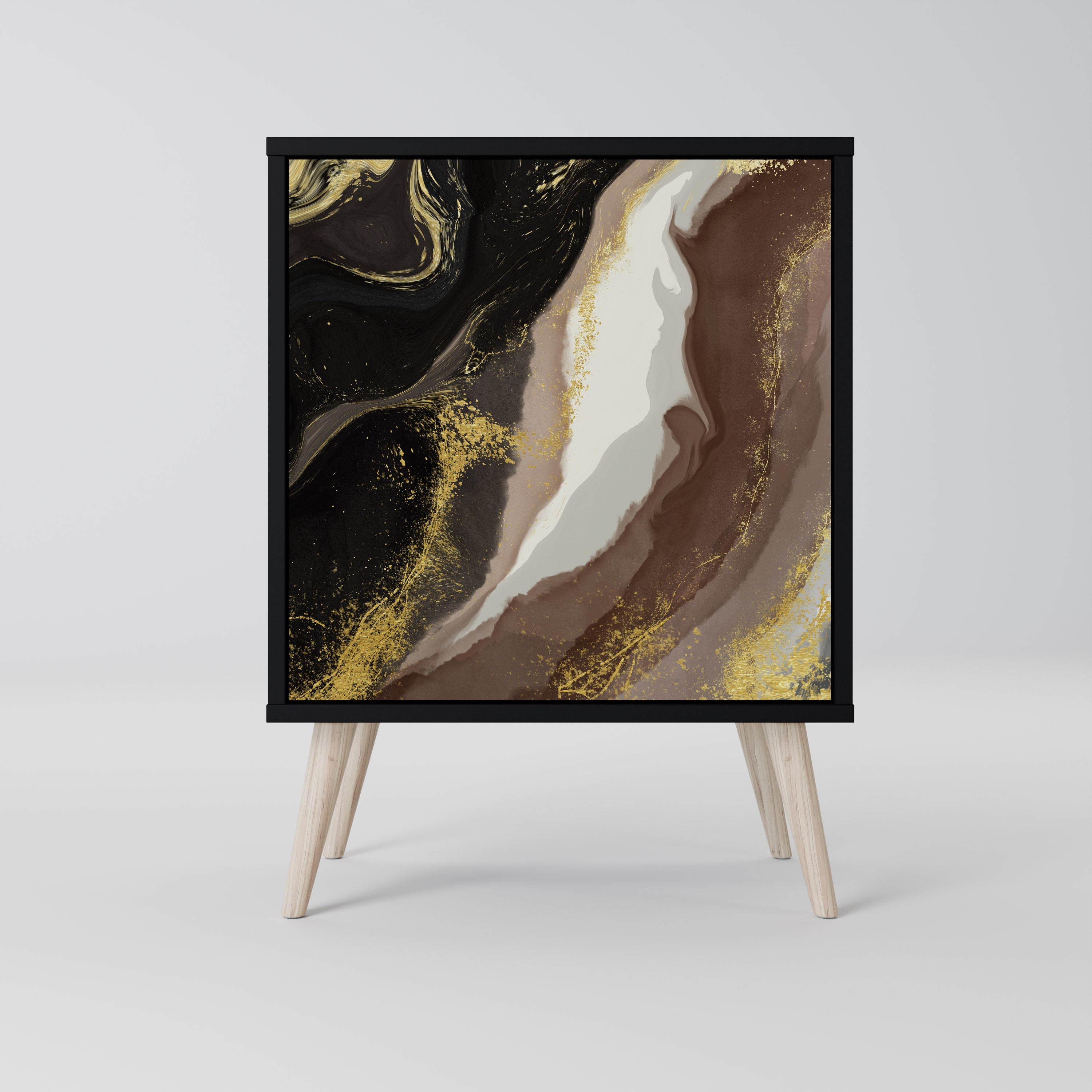 GOLD DUST Komoda 1-drzwiowa korpus Czarny