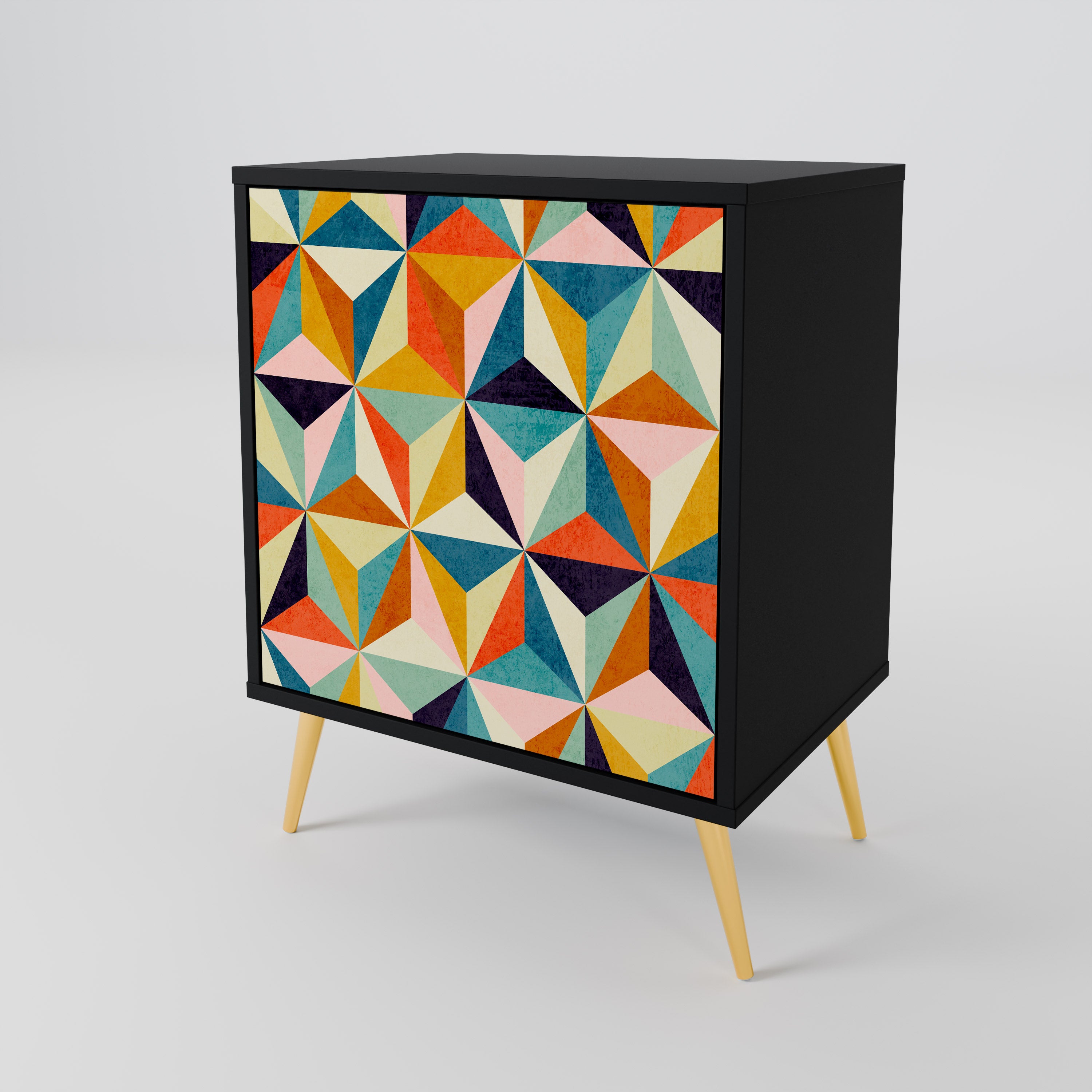TESSELATE TREASURES Komoda 1-drzwiowa korpus Czarny
